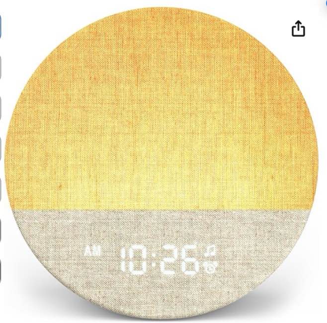dreamegg sunrise 1 - sunrise alarm clock, sound machine for sleep, customizable sleep routines, dimmable night light, 29 soothing sounds, white noise machine, wake up light for bedrooms, adults, kids