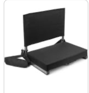 cascade mountain tech deluxe stadium seat, one size, black ultra padded