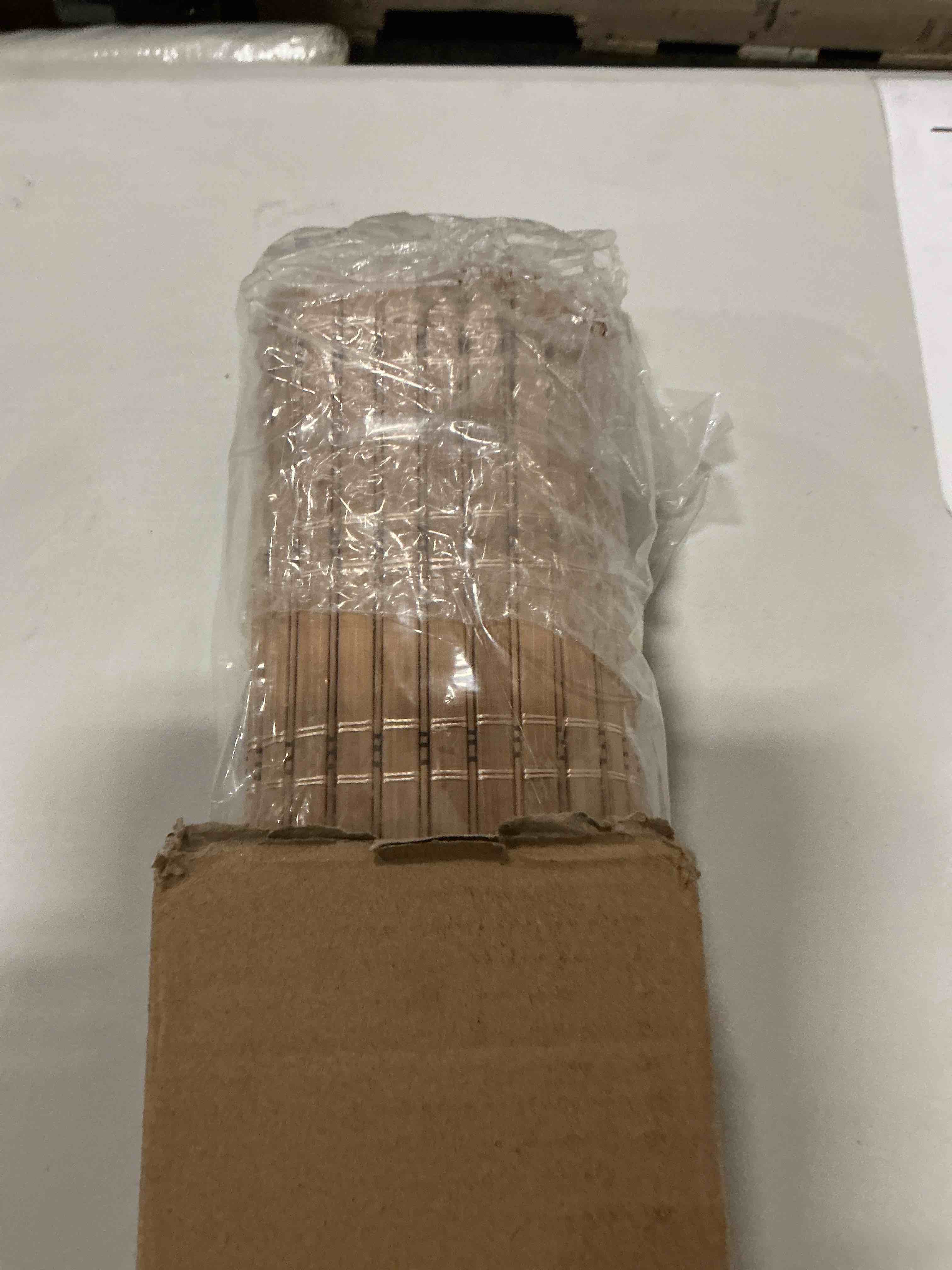 Condition photo showing Good Condition for lazblinds cordless bamboo blinds, roll up shades for windows, light filtering hanging window blinds, bamboo shades for patio indoor/outdoor porch, 45'' w x 72'' h, brown206 brown206 45'' w x 72'' h