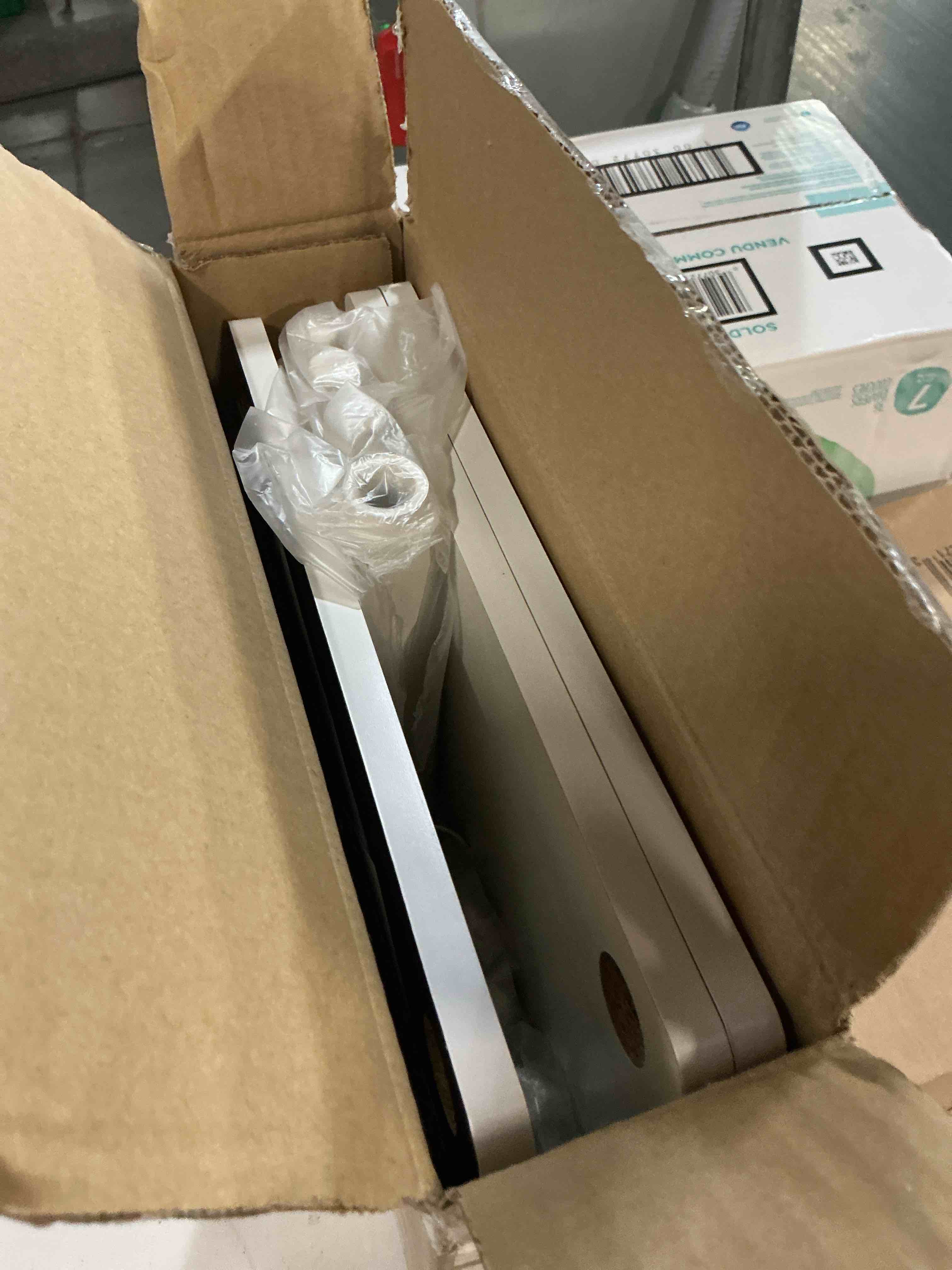 Condition photo showing New/Like New for furinno just turn-n-tube open storage nightstand, 1 pack, 3-tier, white/white white/white 1-pack 3-tier