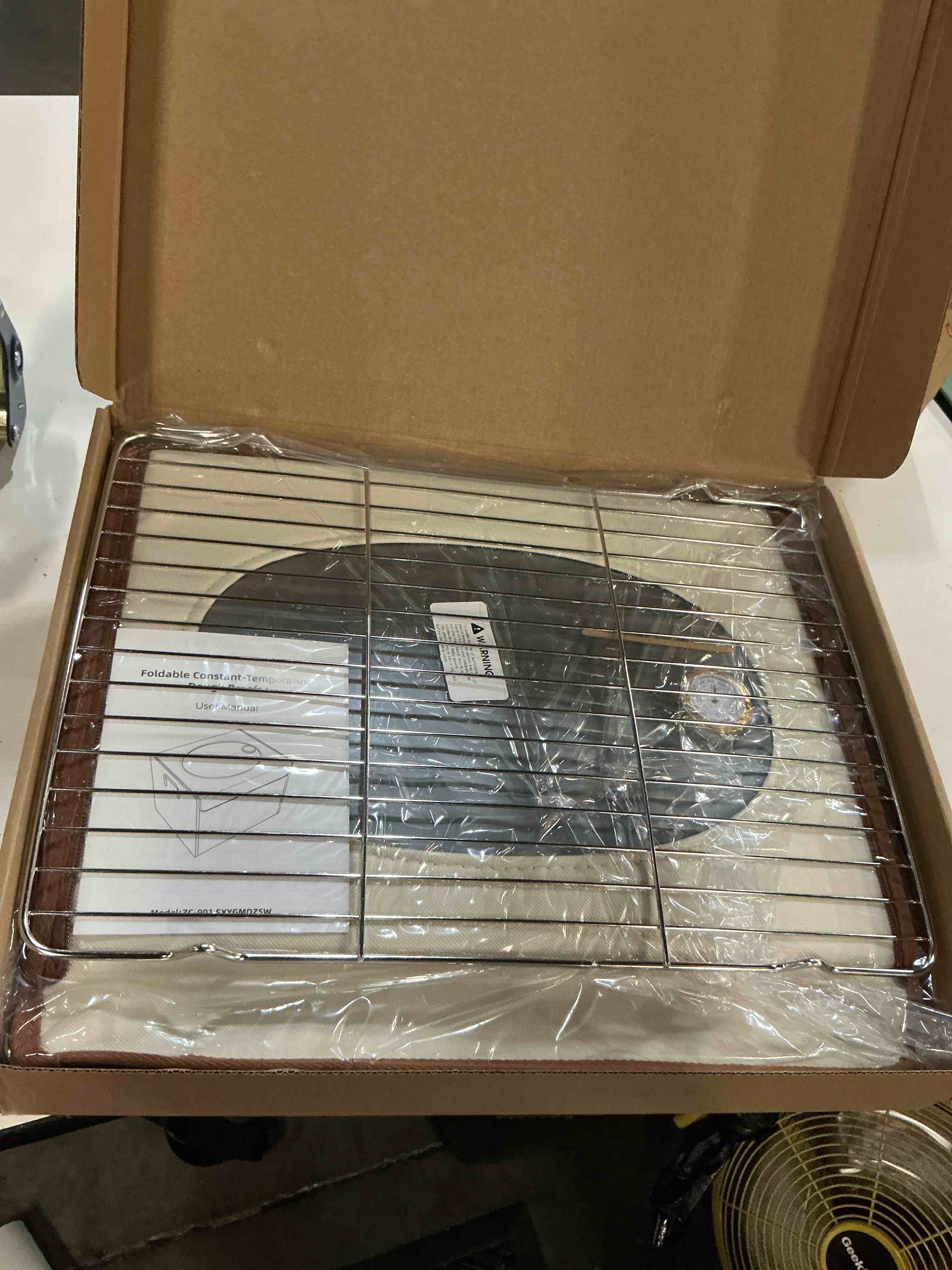 Condition photo showing New/Like New for folding bread proofing box - foldable dough proofer boxs, with 6-speed 50-131? temp control & 9-speed 48h timer, fermentation box for sourdough, pizza, yogurt, kombucha