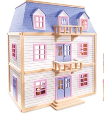 melissa & doug wooden multi-level dollhouse sioc - wooden multi-story pretend play dollhouse for kids (b09vcmbj1h)
