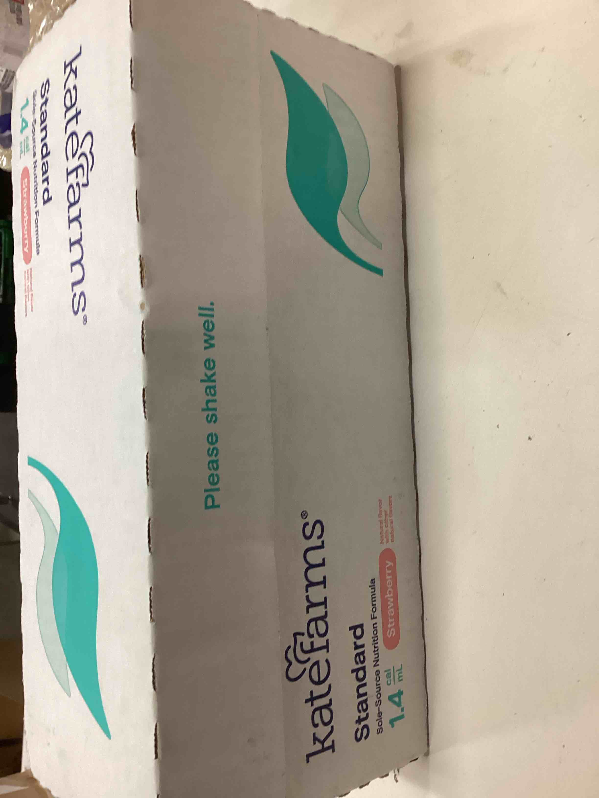 Condition photo showing New/Like New for (Best by:MAR/01/26) Kate Farms Organic 1.4 High Calorie Adult Nutrition Shake Strawberry 20g Protein 27 Vitamins and Minerals Meal Replacement 11 oz (12 Pack)