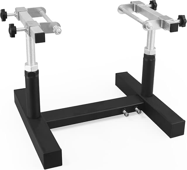 YHMOTO Heavy Duty Adjustable Motorcycle Engine Stand for Car/Engine Repair,360° Rotation Durable Ste