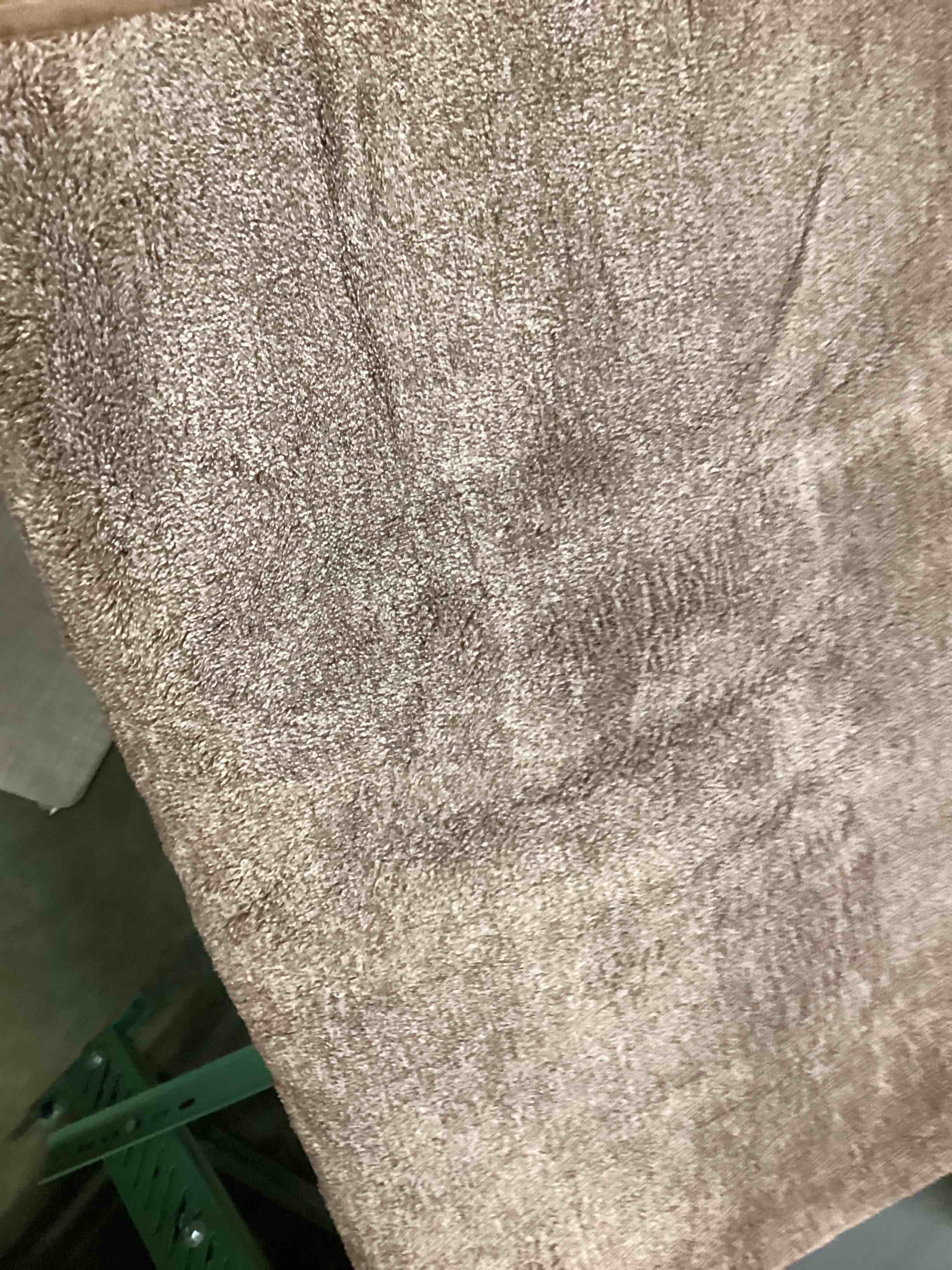 Condition photo showing As Is for RUGSREAL Large Solid Color Area Rug for Living Room Washable Bedroom Area Rug Non-Slip Low-Pile Modern Contemporary Indoor Area Rugs Home Office Throw Carpet for Dining Room, 8' x 10' Taupe Taupe 8' x 10' (Rectangular)