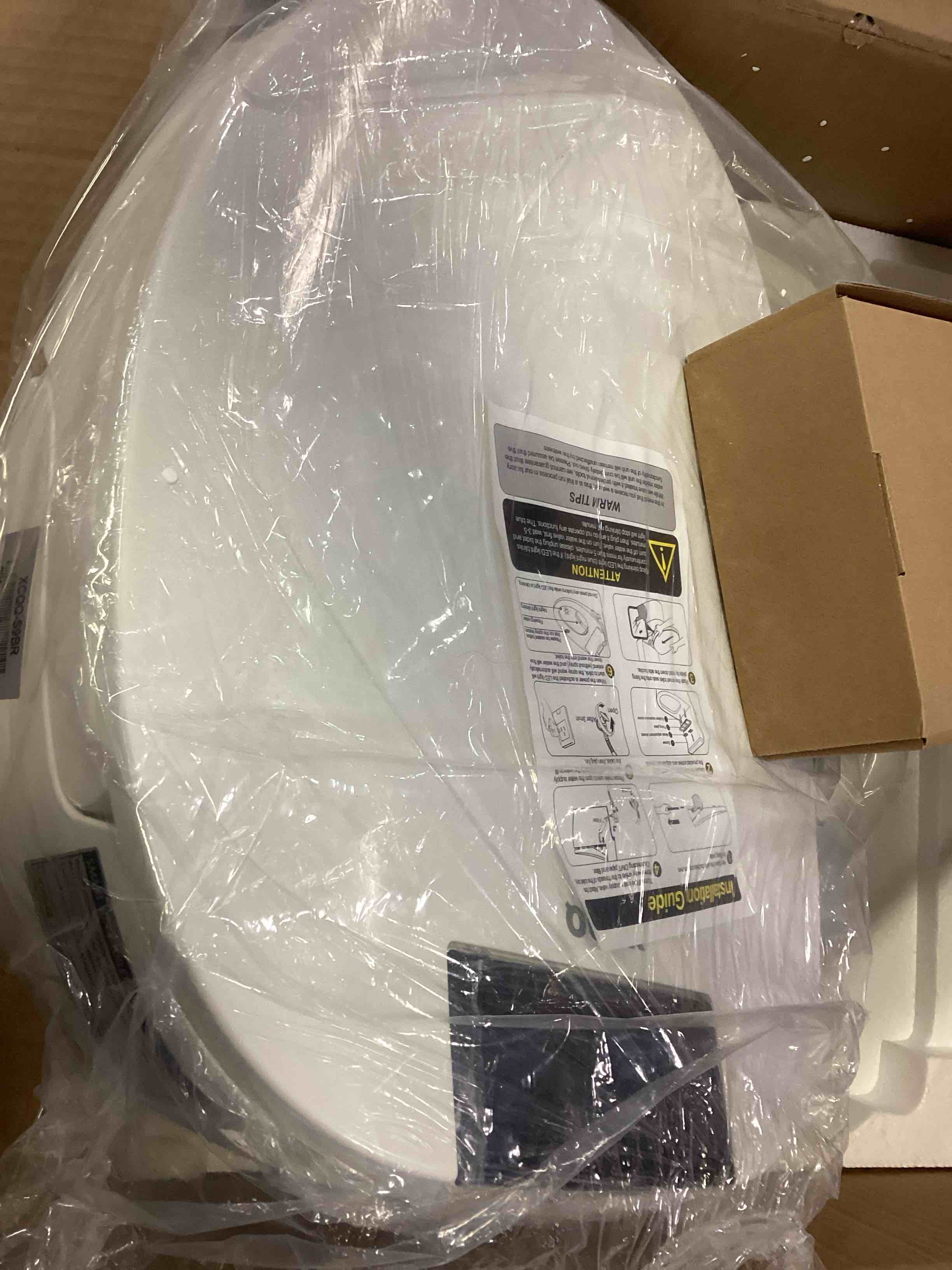 Condition photo showing Good Condition for Electric Bidet Toilet Seat Elongated, Heated Toilet Seat, Instant Warm Water, Warm Air Dryer, Rear Feminine and Oscillating Washing, Wireless Remote, Night Light, Slow Close Lid, LED Display