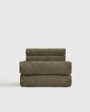 Organic Brushed Cotton Sheet Set, Full, Dusty Olive