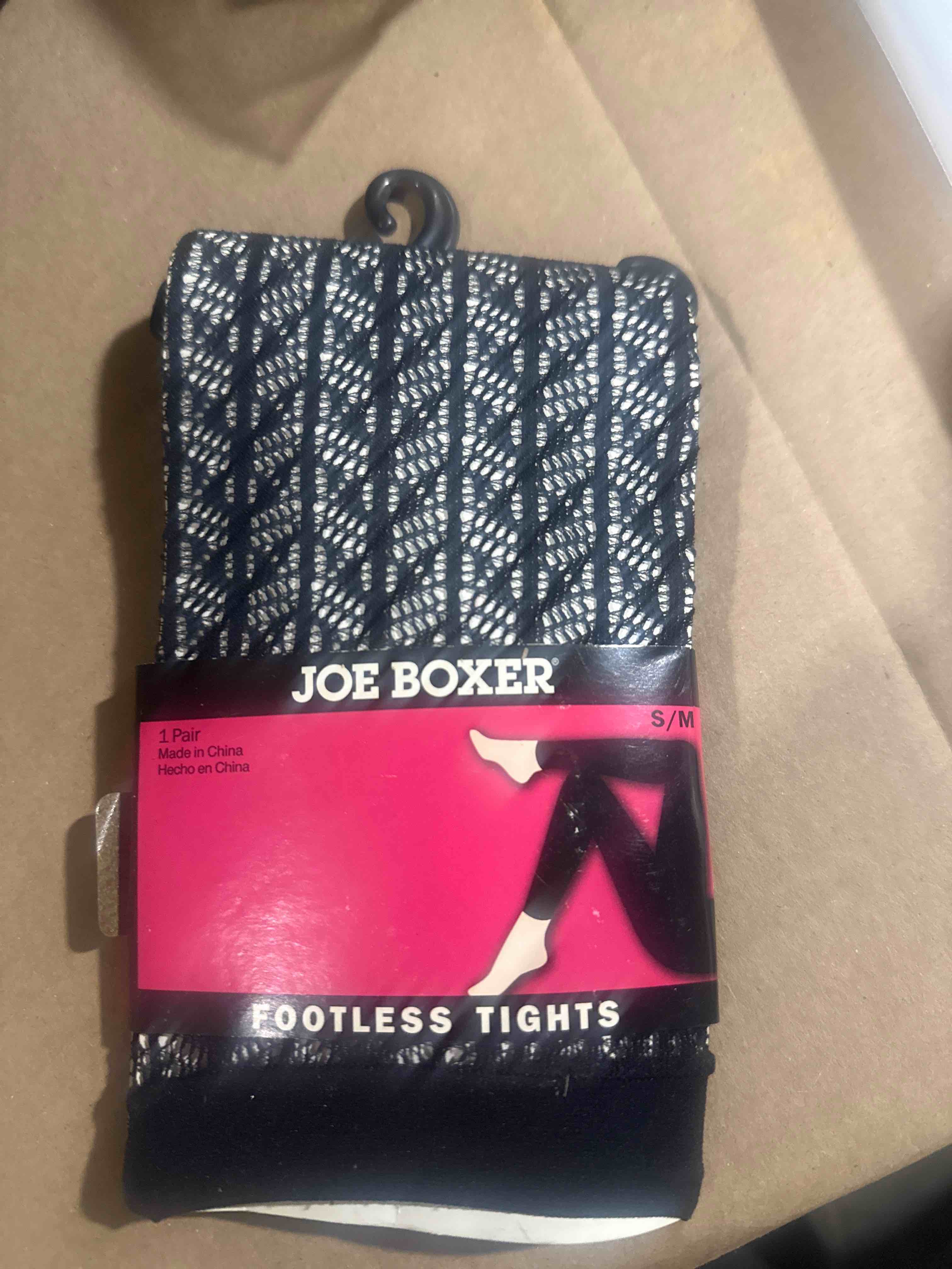 Condition photo showing Brand New for case of 11 s/m joe boxer footless tights 