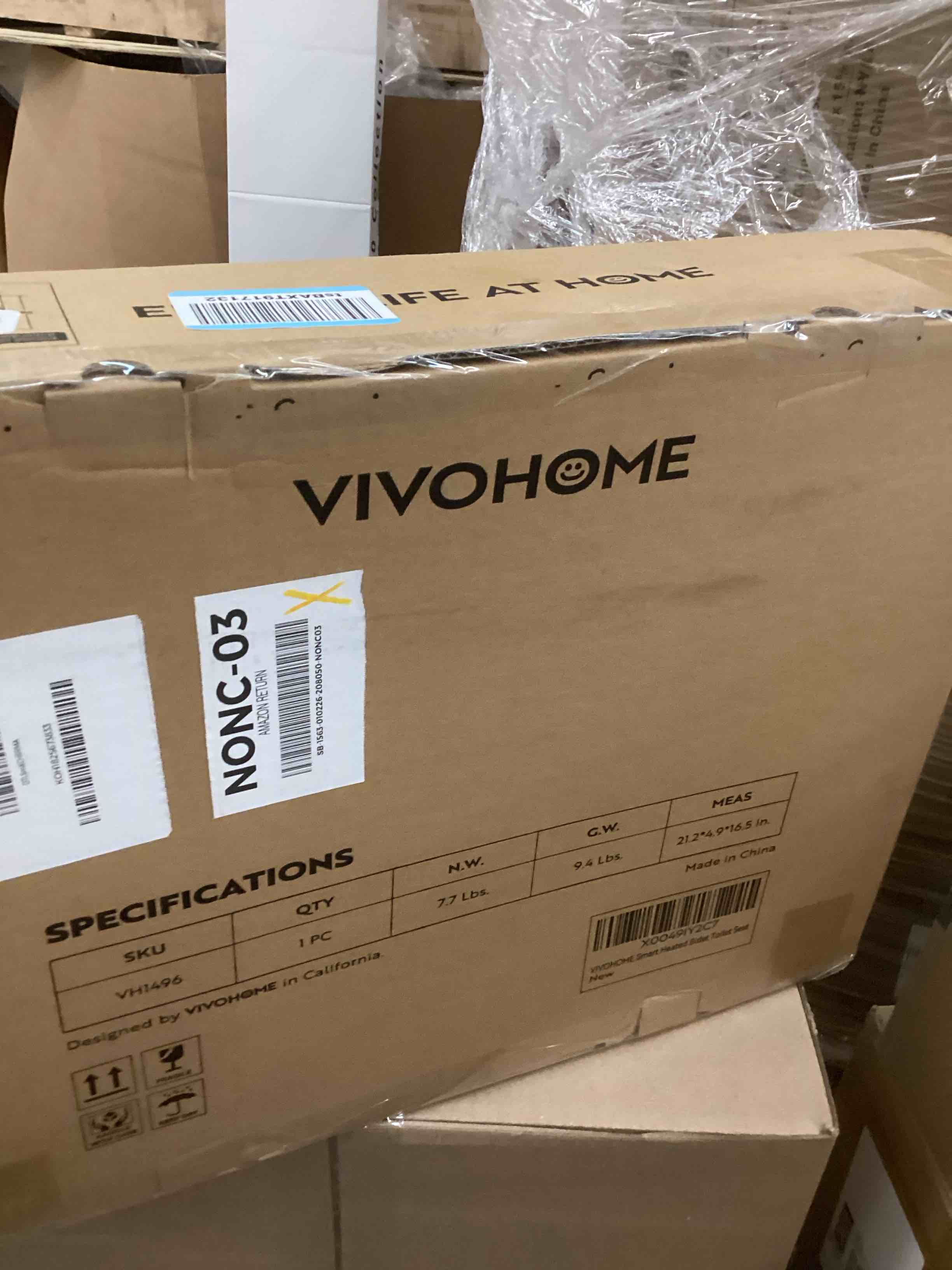 Condition photo showing New/Like New for VIVOHOME Smart Heated Bidet Toilet Seat with Remote Control, Self-Cleaning Dual Nozzles for Rear and Front Cleansing, Adjustable Temperature Settings with Warm Air Dryer, Soft Close Lid, Nightlight