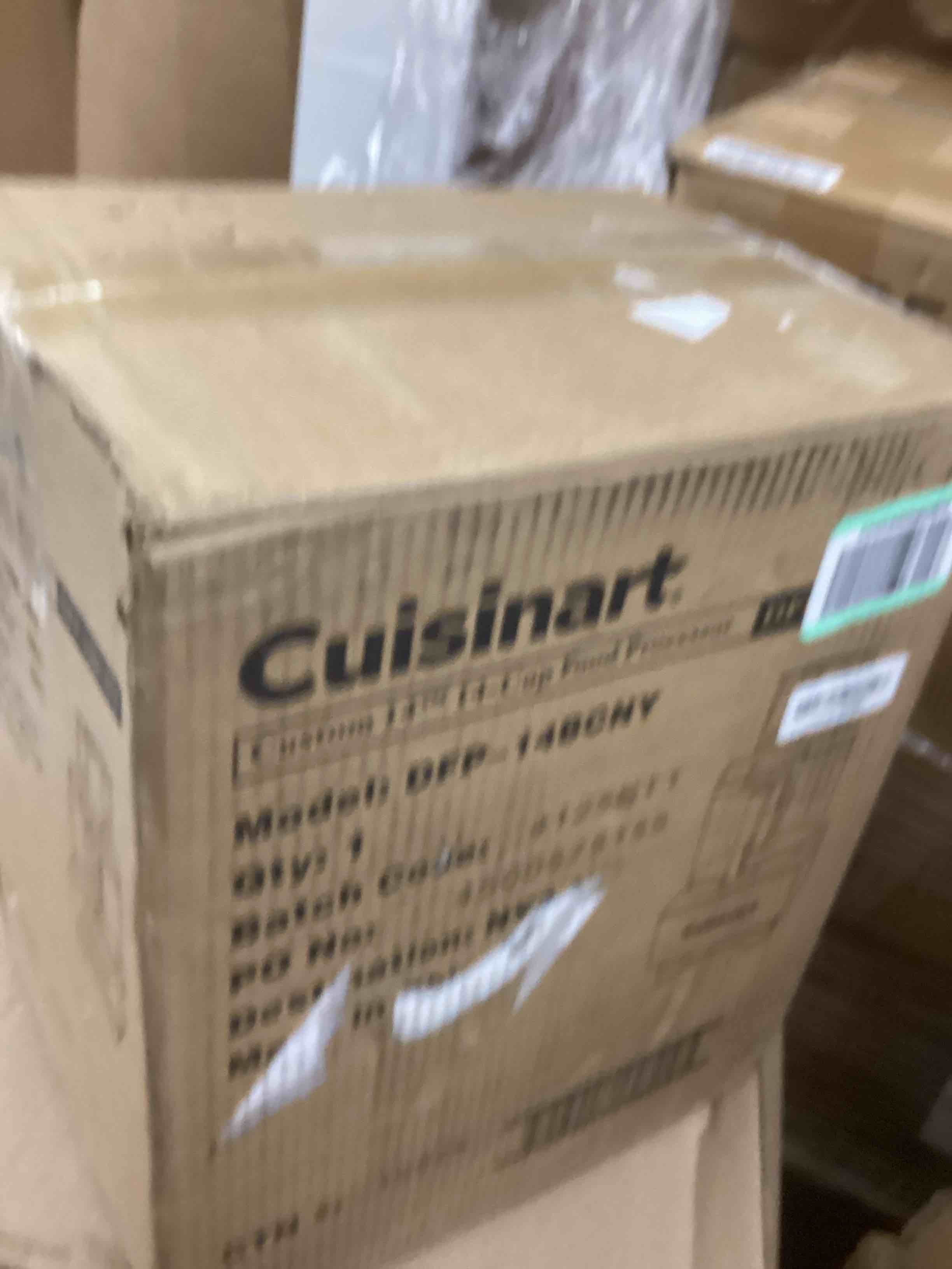 Condition photo showing New/Like New for Cuisinart Food Processor, 14-Cup Vegetable Food Chopper for Mincing, Dicing, Shredding, Puree & Kneading Dough, 720-Watt Motor, Stainless Steel, DFP-14BCNY 14-Cup Stainless Steel