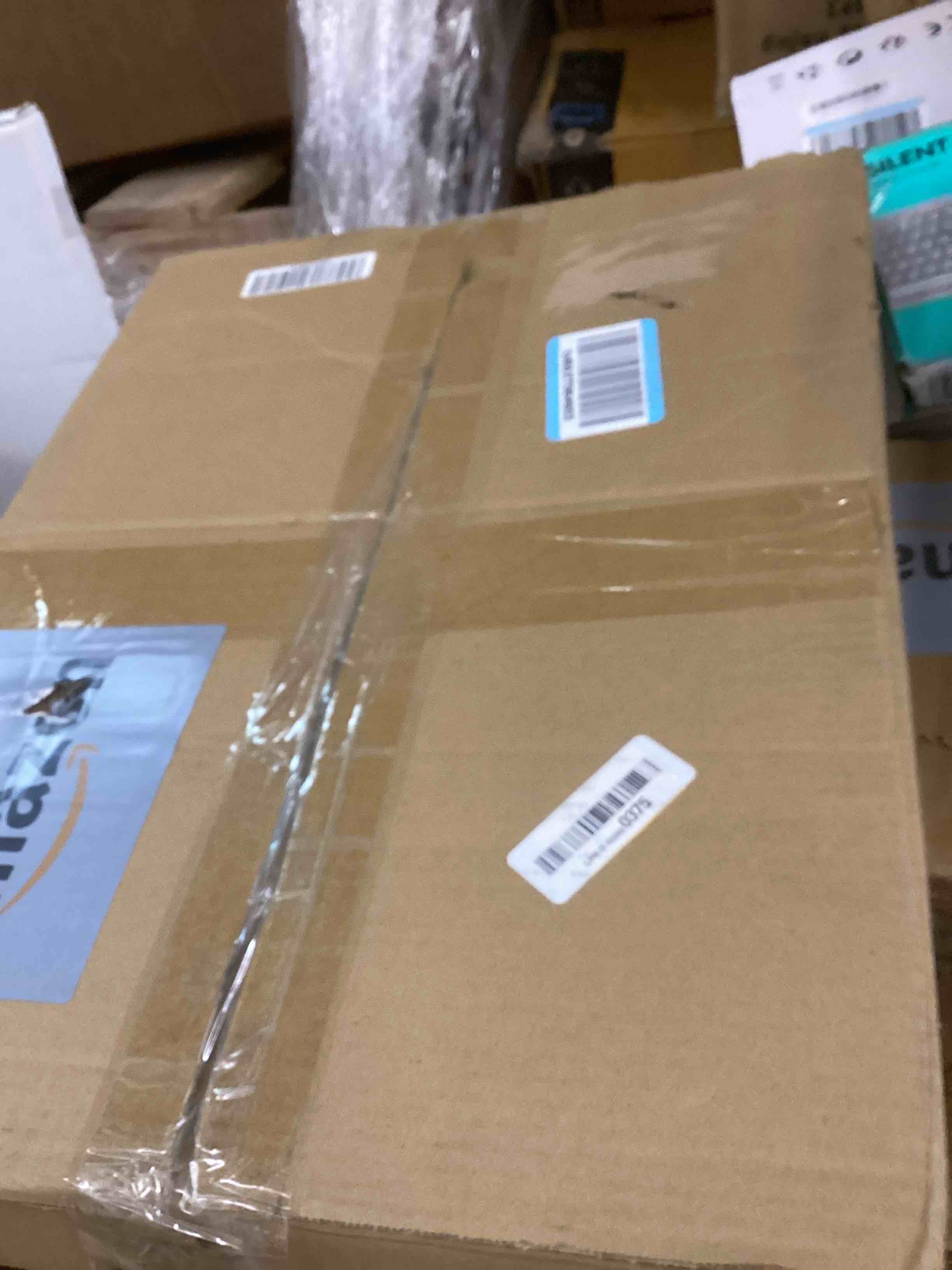 Condition photo showing New/Like New for 10X Magnifying Glass with Light and Stand, Large Rectangle Optical Glass Lens Floor lamp with 5 Wheels Rolling Base, 5 Color Modes LED Lighted Hands Free Magnifier for Reading Esthetician Facial Craft White With Base 10X