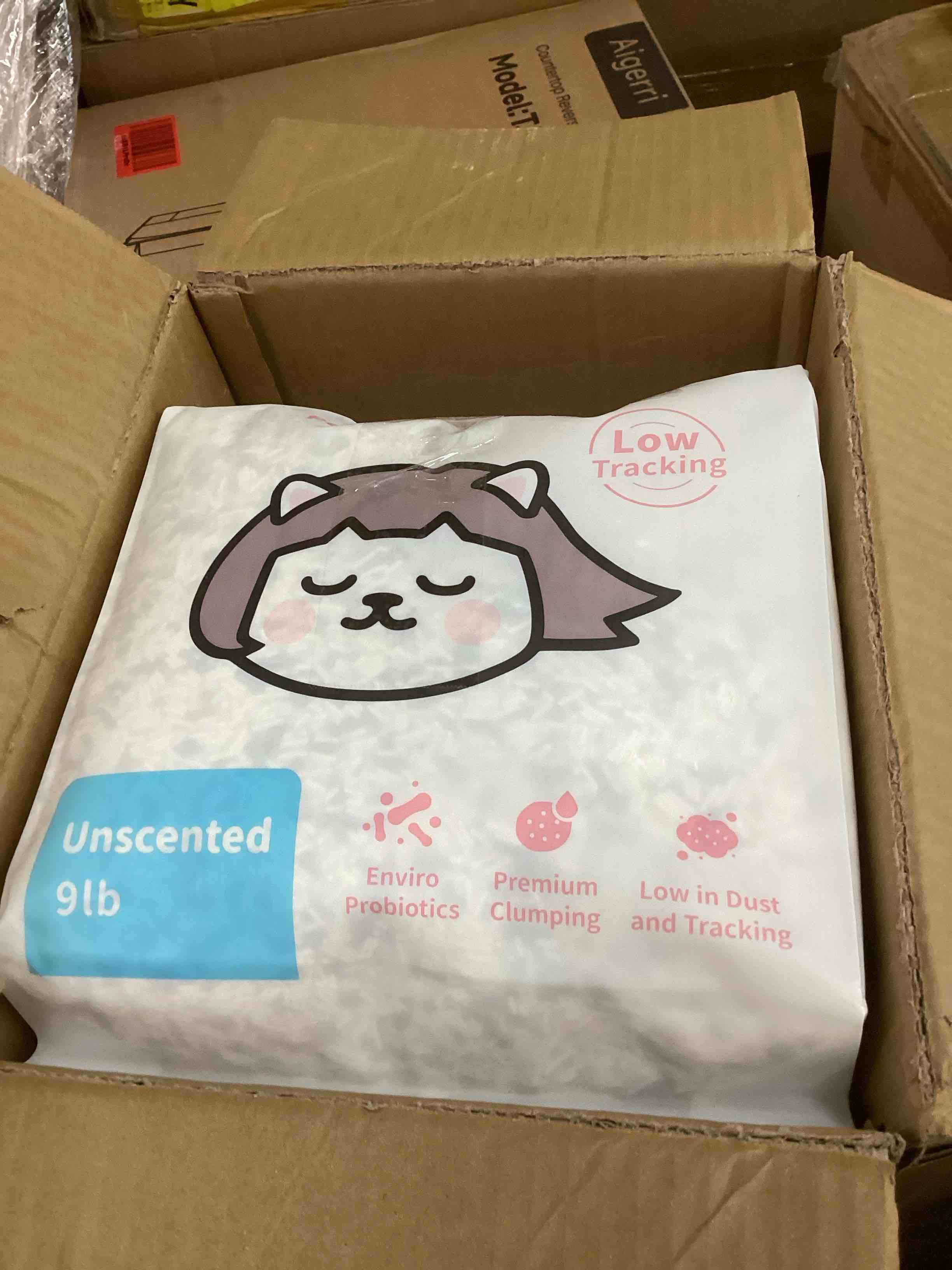 Condition photo showing Good Condition for Lady N Pellet Tofu Cat Litter, Strong Clumping Ultra Absorbent, Dust-Free Low Tracking, Enviro-probiotic and Activated Carbon for Odor Control 18lb (2 Packs Unscented) Unscented 9lb x 2bags