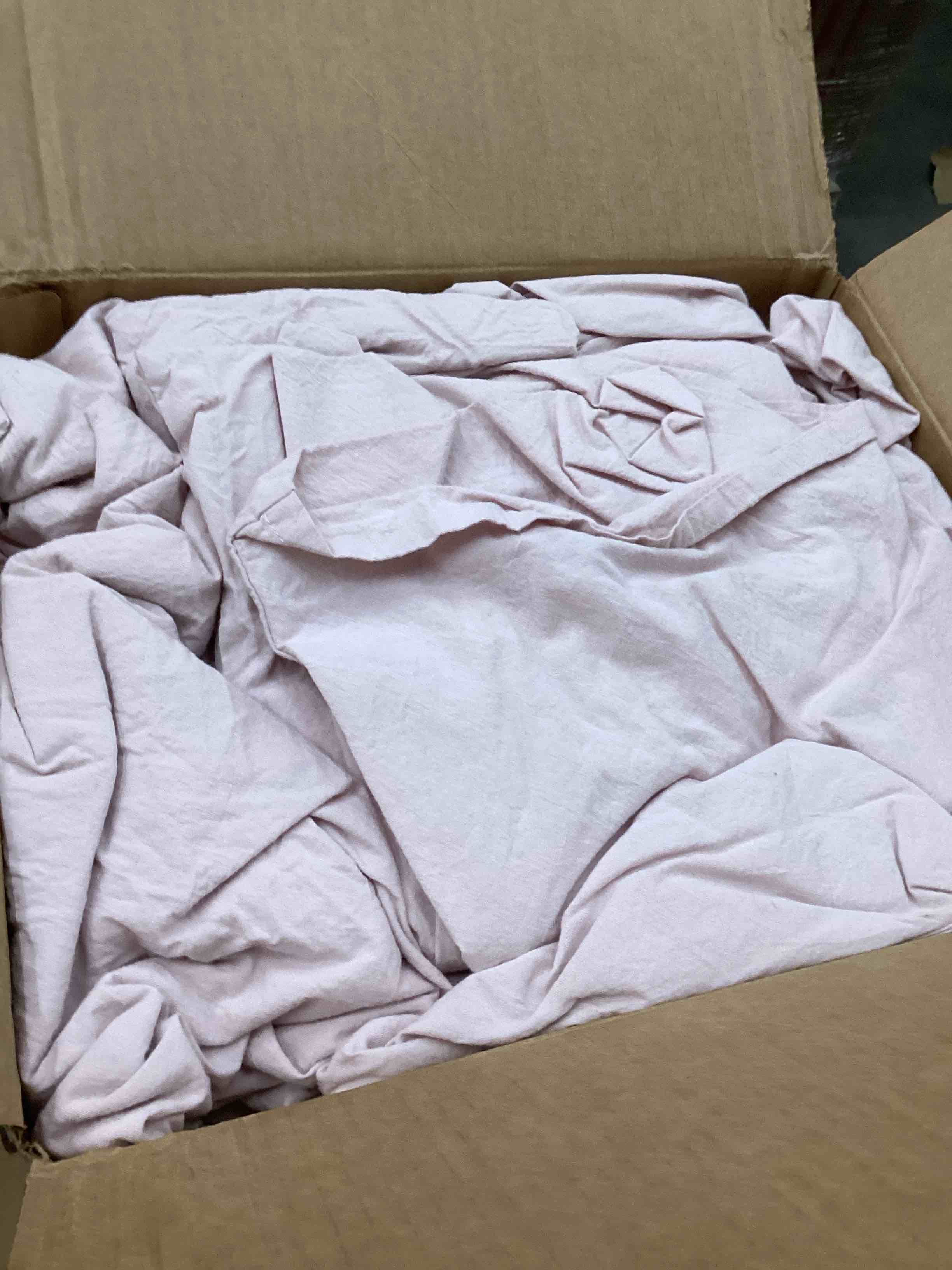 Condition photo showing As Is for MooMee Bedding Duvet Cover Set 100% Washed Cotton Linen Like Textured Breathable Durable Soft Comfy (Heathered Greyish Pink, Queen 90"x90")