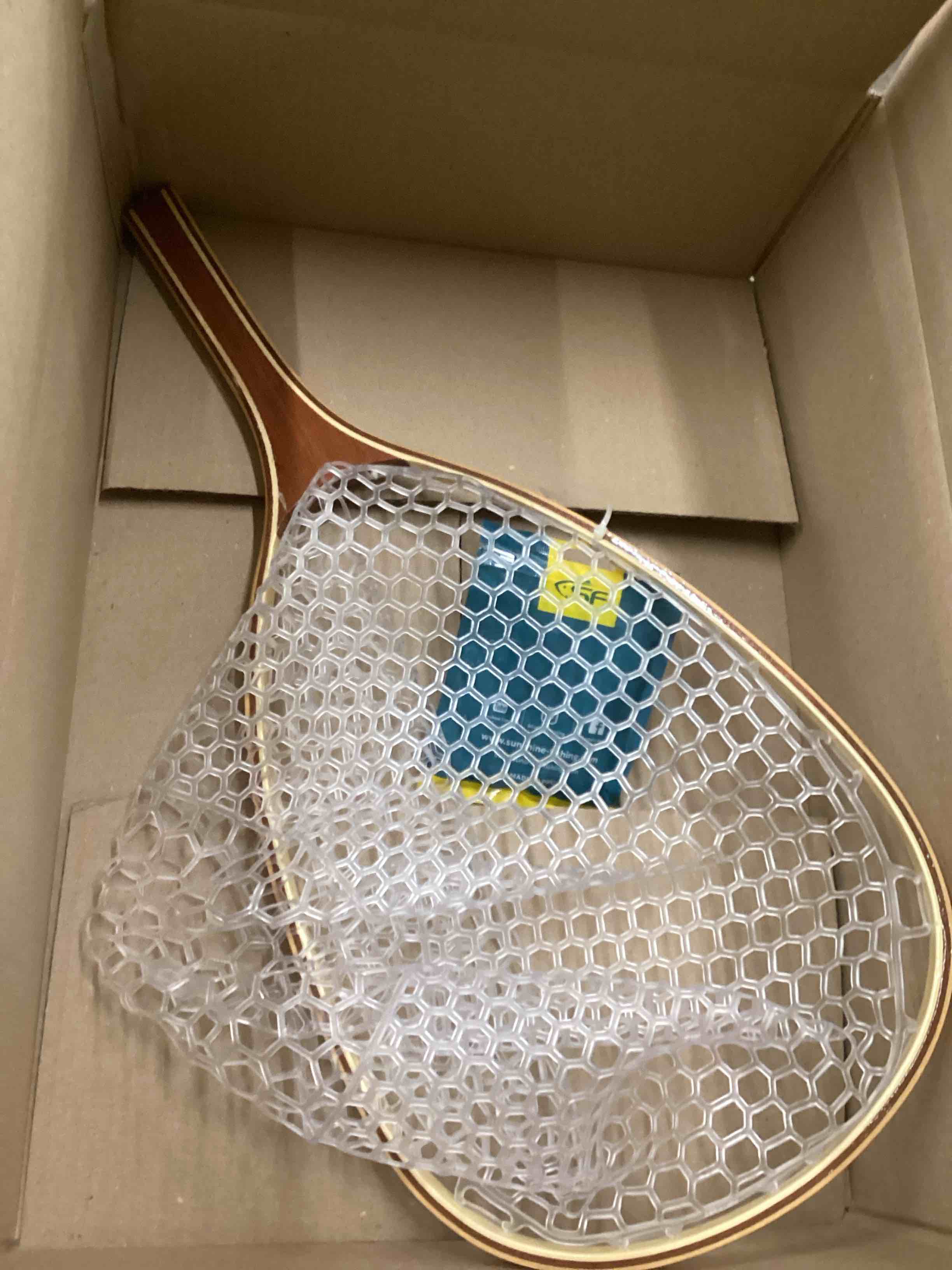 Condition photo showing Good Condition for SF Fly Fishing Landing Net Soft Rubber Mesh Trout Net Catch and Release Net Round Head Combo C