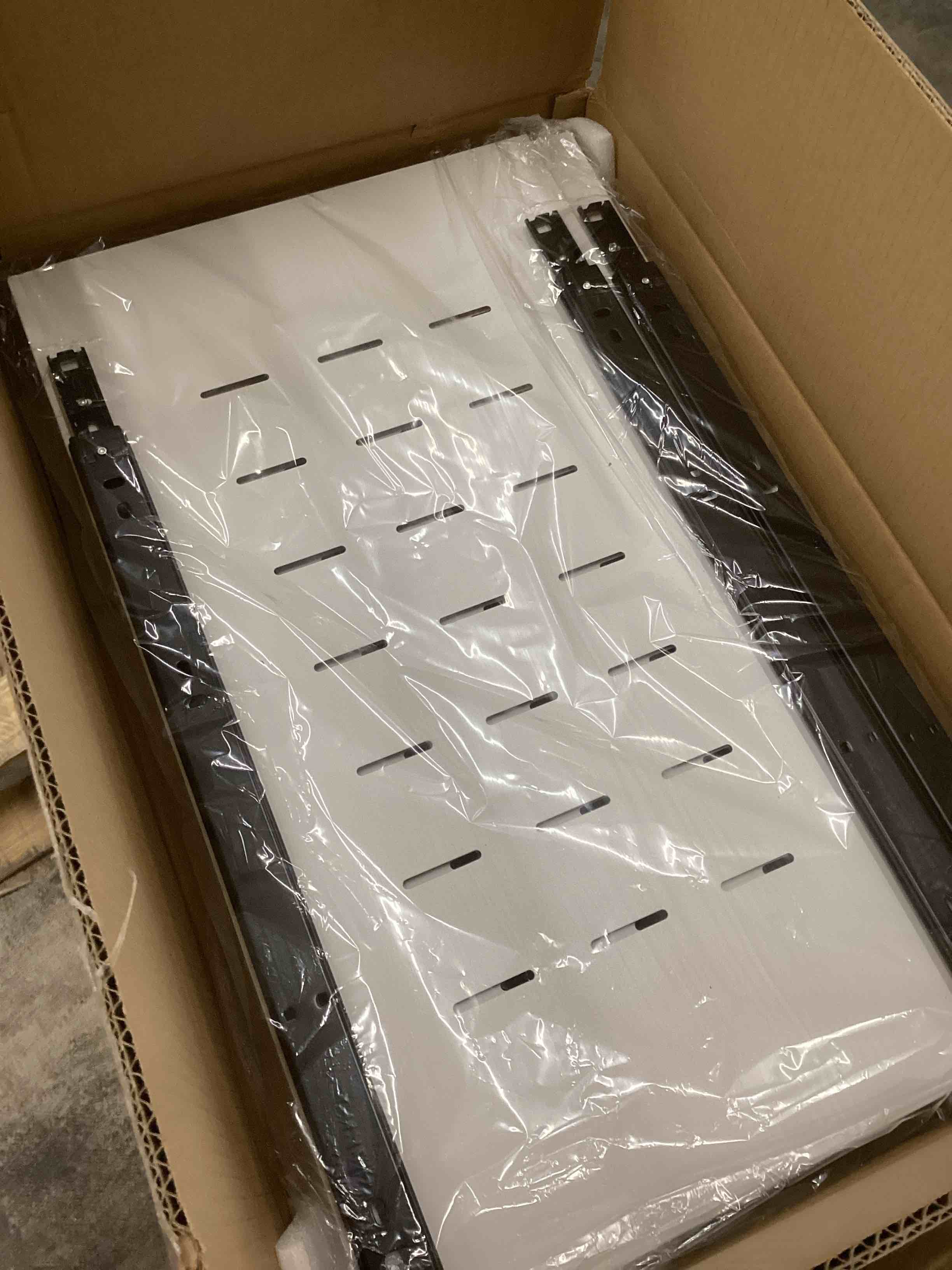 Condition photo showing New/Like New for 1 Pack 21" Deep Pull Out Cabinets Drawers Organizer for Kitchen, Expandable Slide Out with Adhesive, Adjustable Roll Out Cabinet Shelf for Pantry Pots Pans (White, 21" D x 12.6" W x 2.76" H) White 1 Pack White