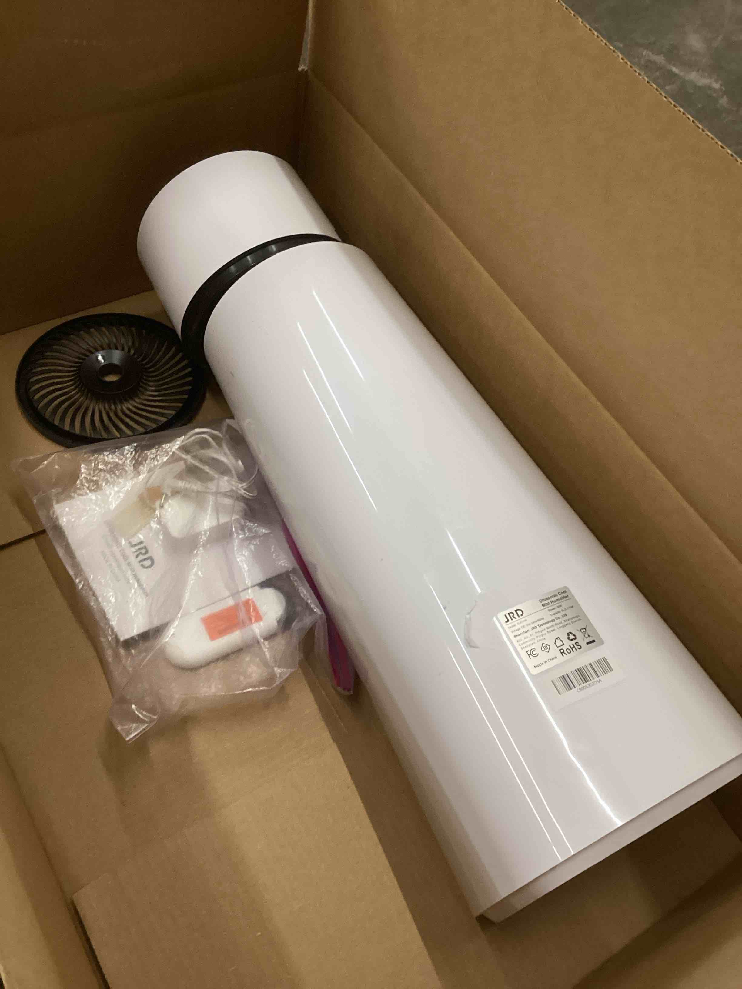 Condition photo showing As Is for JRD Humidifier Large Room 8L/ 2.1Gal, Ultrasonic Cool Mist for Bedroom, Quiet Humidifier with Remote Control, 10 Mist Modes, 24H Timer, Night Light, AI Mode, 40H Run for Home Office Baby Pets Plants