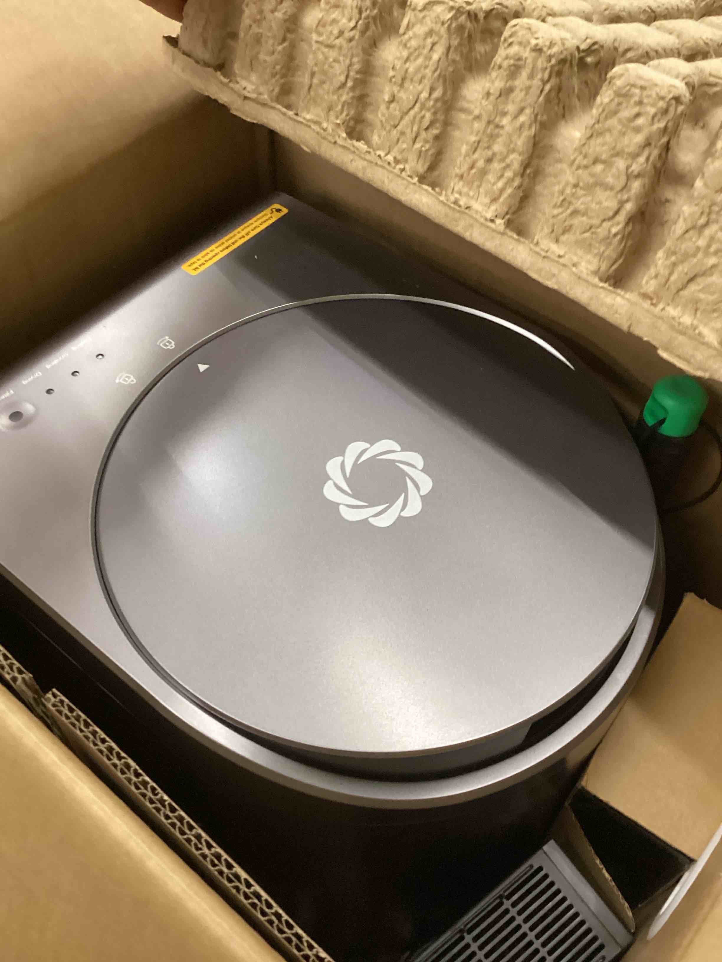 Condition photo showing Good Condition for Airthereal Revive Electric Kitchen Composter, SHARKSDEN Tri-Blade, Turn Food Waste and Scraps into Dry Compost Fertilizer for Plants, R500 Gray Gray Plastic Cover