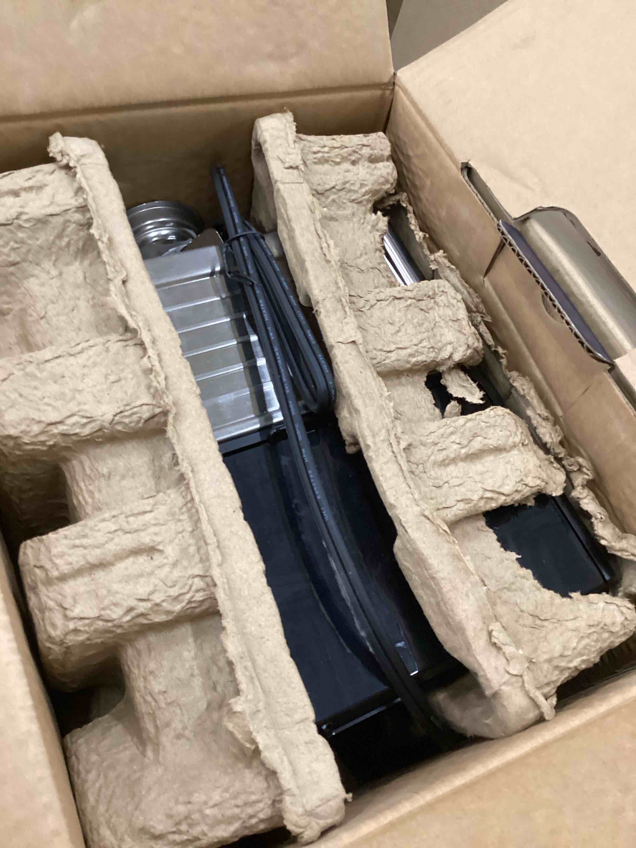 Condition photo showing As Is for De'Longhi 15-Bar Pump Espresso Machine with Milk Frother & Temperature Control - Compact Home Barista Coffee Maker for Espresso, Latte, Cappuccino & Iced Coffee, Easy to Clean Design Black/Stainless Steel