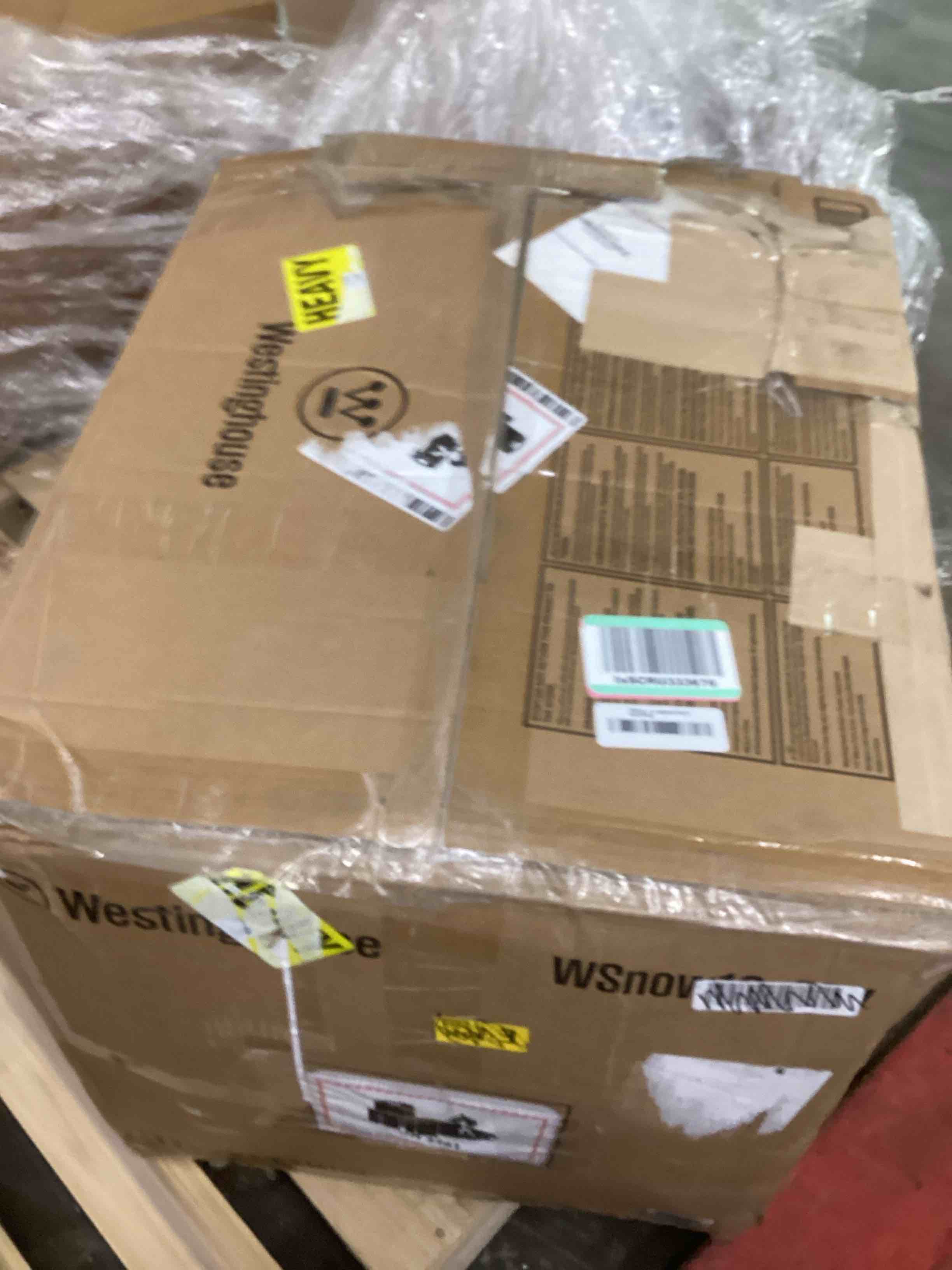 Condition photo showing As Is for Westinghouse WSnow18 48V Cordless Snow Blower 18 Inch Kit, Steel Auger, LED Light, 1200W Brushless Motor, 25ft Throwing Distance, Plows 650lbs/min, Compatible with Snow Joe Batteries 18 Inch with Battery/Charger