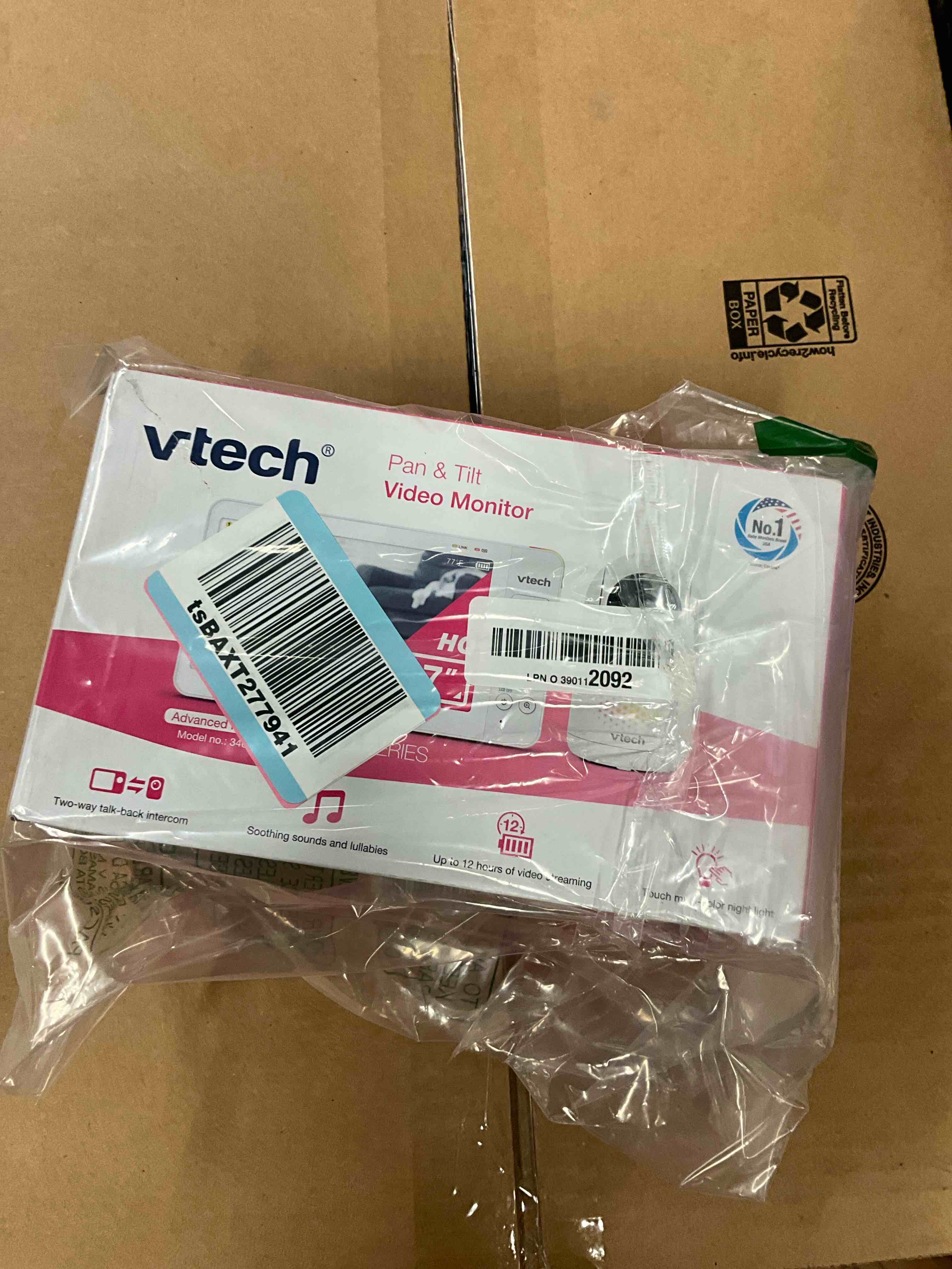 Condition photo showing New/Like New for VTech 7" Baby Monitor with IPS Screen, Pan Tilt Zoom Camera, No WiFi Video Baby Monitor with Camera and Audio, Multi-Color Night Light, 2-Way Talk, Lullabies, Advanced HQ Max 7" HQ 1 Cam