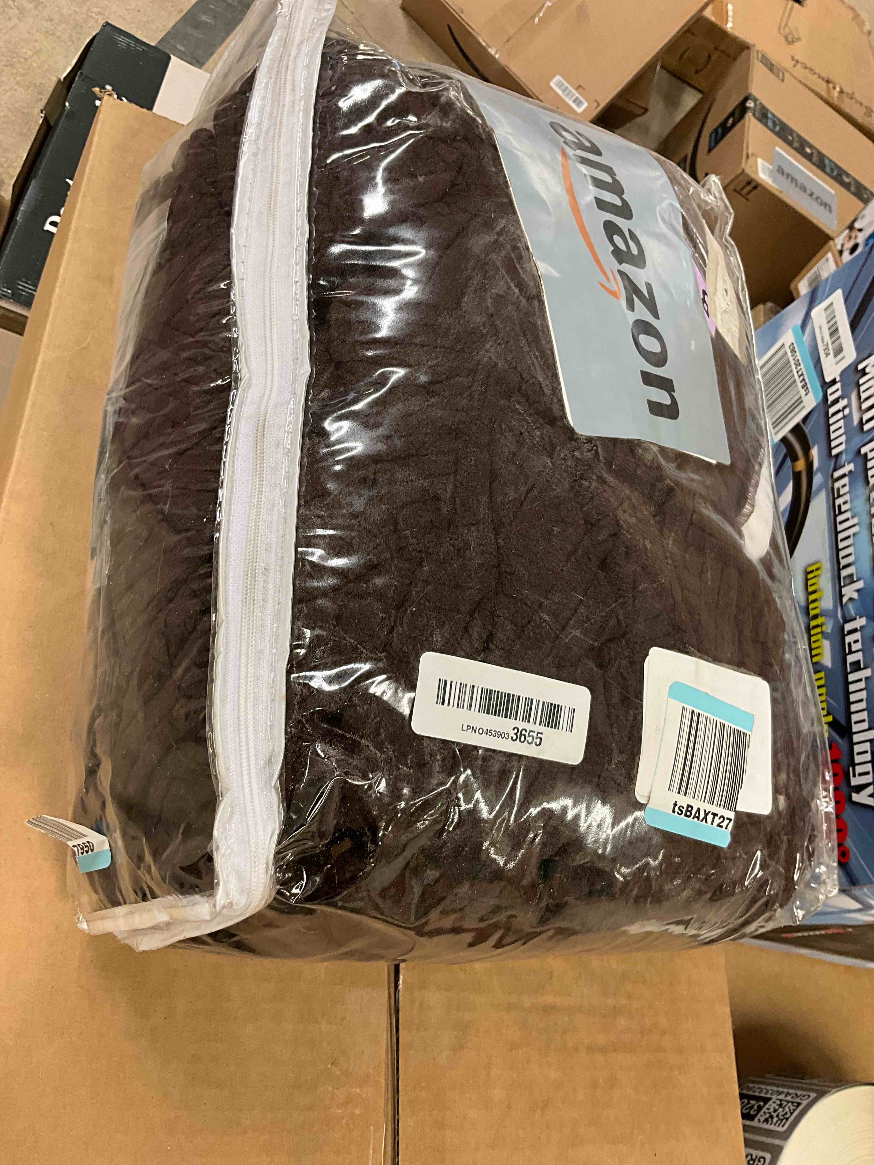 Condition photo showing Good Condition for KinCam Recliner Covers, Stretch Reclining Chair Covers, Recliner Sofa Slipcovers Stripe Jacquard Recliner Couch Covers Furniture Protector Covers for Pet Kid (3 Seater, Dark Coffee) Dark Coffee 3 Seater