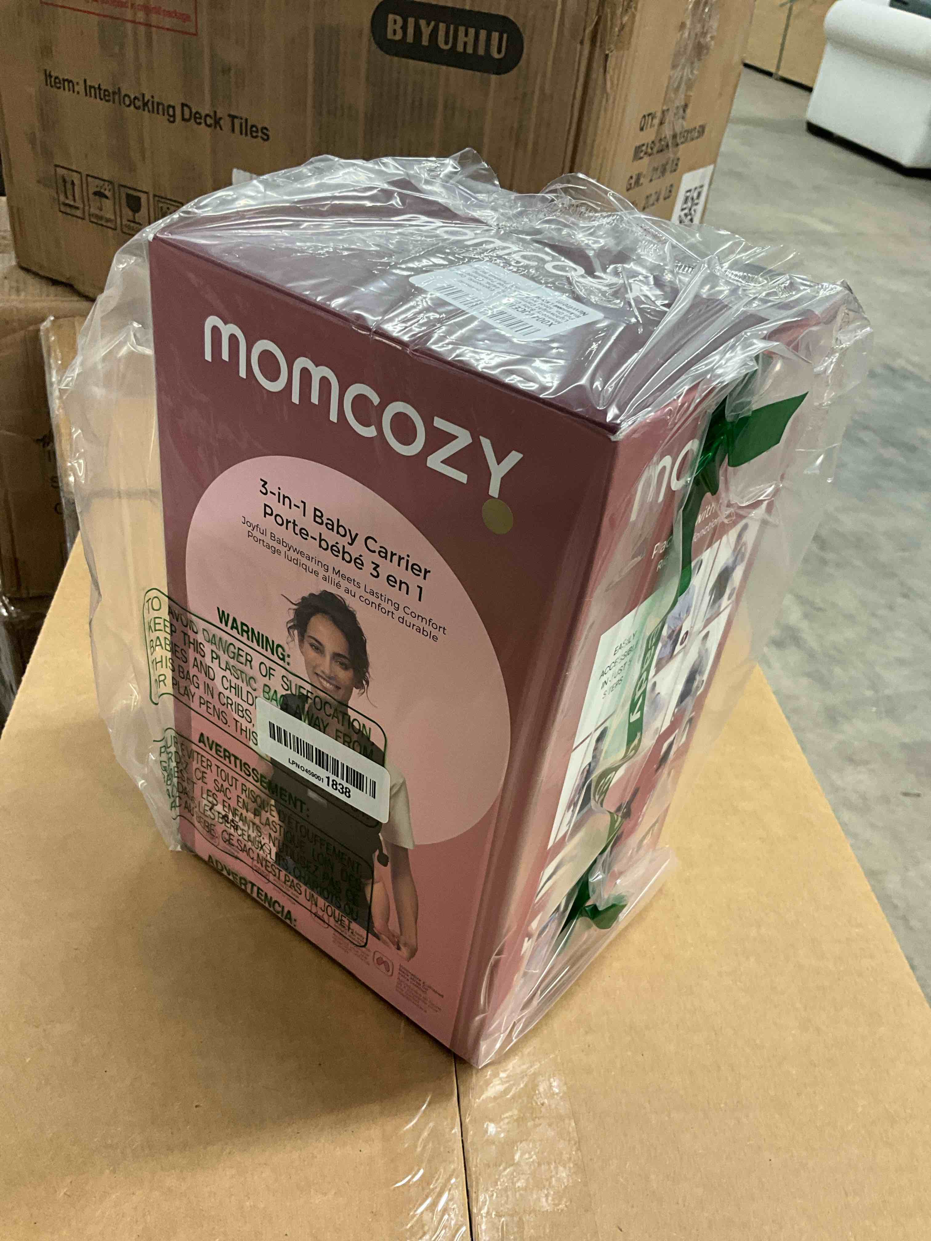 Condition photo showing New/Like New for Momcozy Baby Carrier - Ergonomic, Cozy and Lightweight Carrier for 7-45lbs, Effortless to Put On, Ideal for Hands-Free Parenting, Enhanced Lumbar Support, Purehug for Infant to Toddler, Khaki Cotton-Khaki