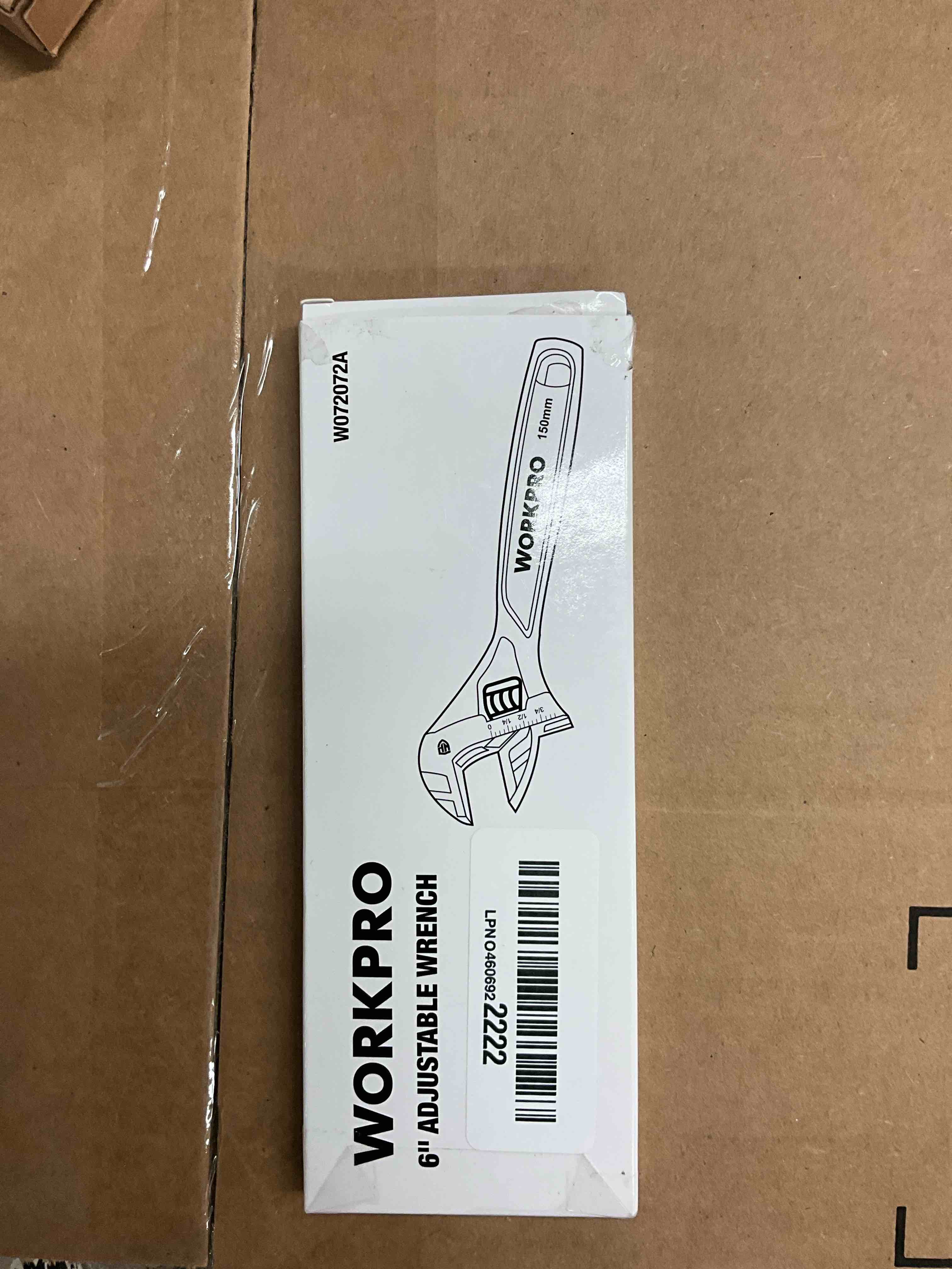 Condition photo showing New/Like New for WORKPRO 6" Adjustable Wrench, Black Oxide Wrench 6 Inch with Inch/Metric Scale, Premium Cr-V Steel 6 Inch Black