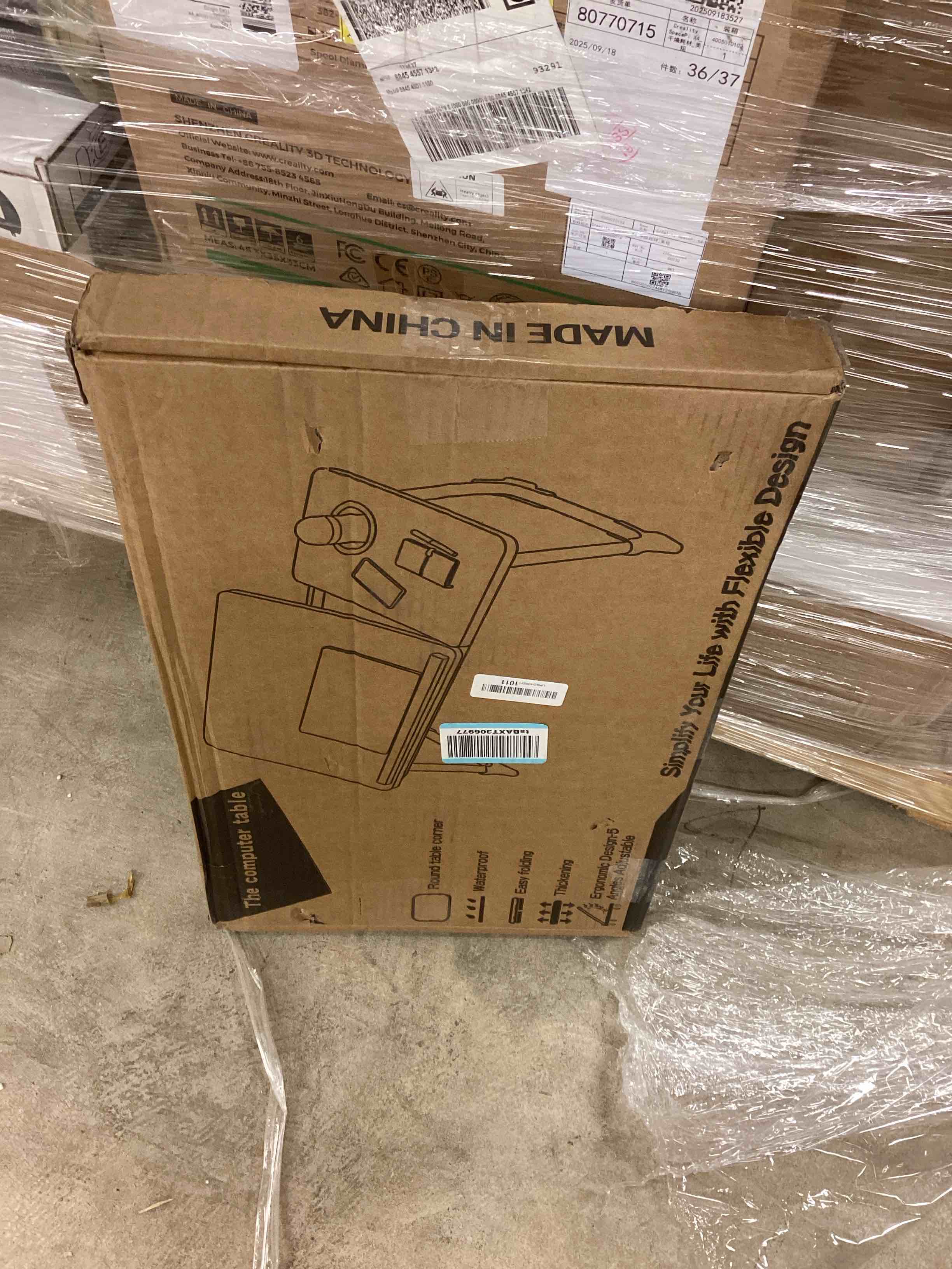 Condition photo showing New/Like New for Laptop Desk for Bed Couch,Lap Desk for Laptop,Portable Laptop Stand for Desk,Small Adjustable Laptop Desk,Foldable Bed Table for Laptops and Writing, Bed Tray Table with Cup Holder(Blue)