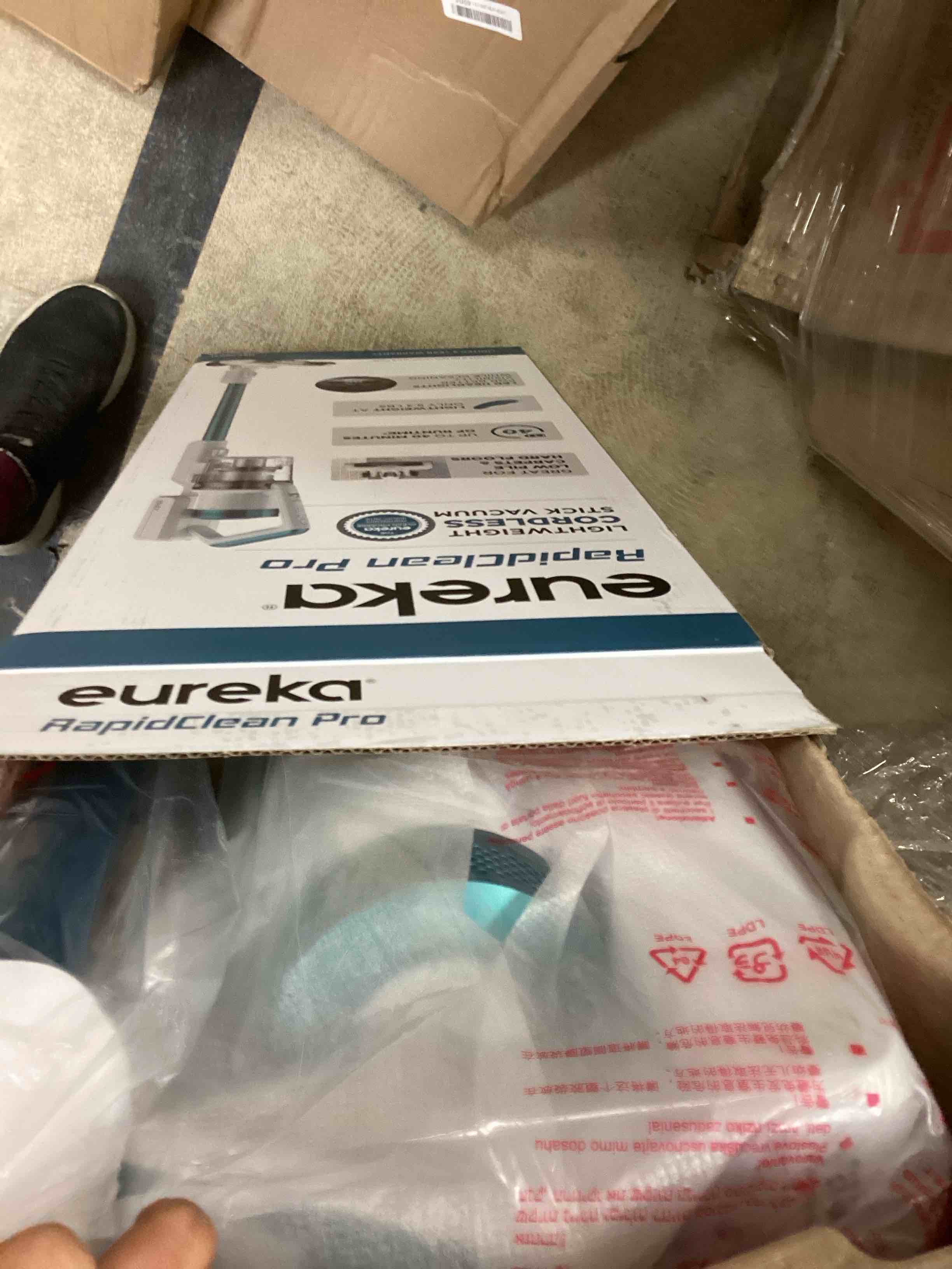Condition photo showing New/Like New for Eureka RapidClean Pro NEC280TL Cordless Stick Vacuum Cleaner – Lightweight 5.3 lbs, 40-Min Runtime, LED Headlights, 3 Power Modes, Ideal for Pet Hair, Hard Floors & Carpets