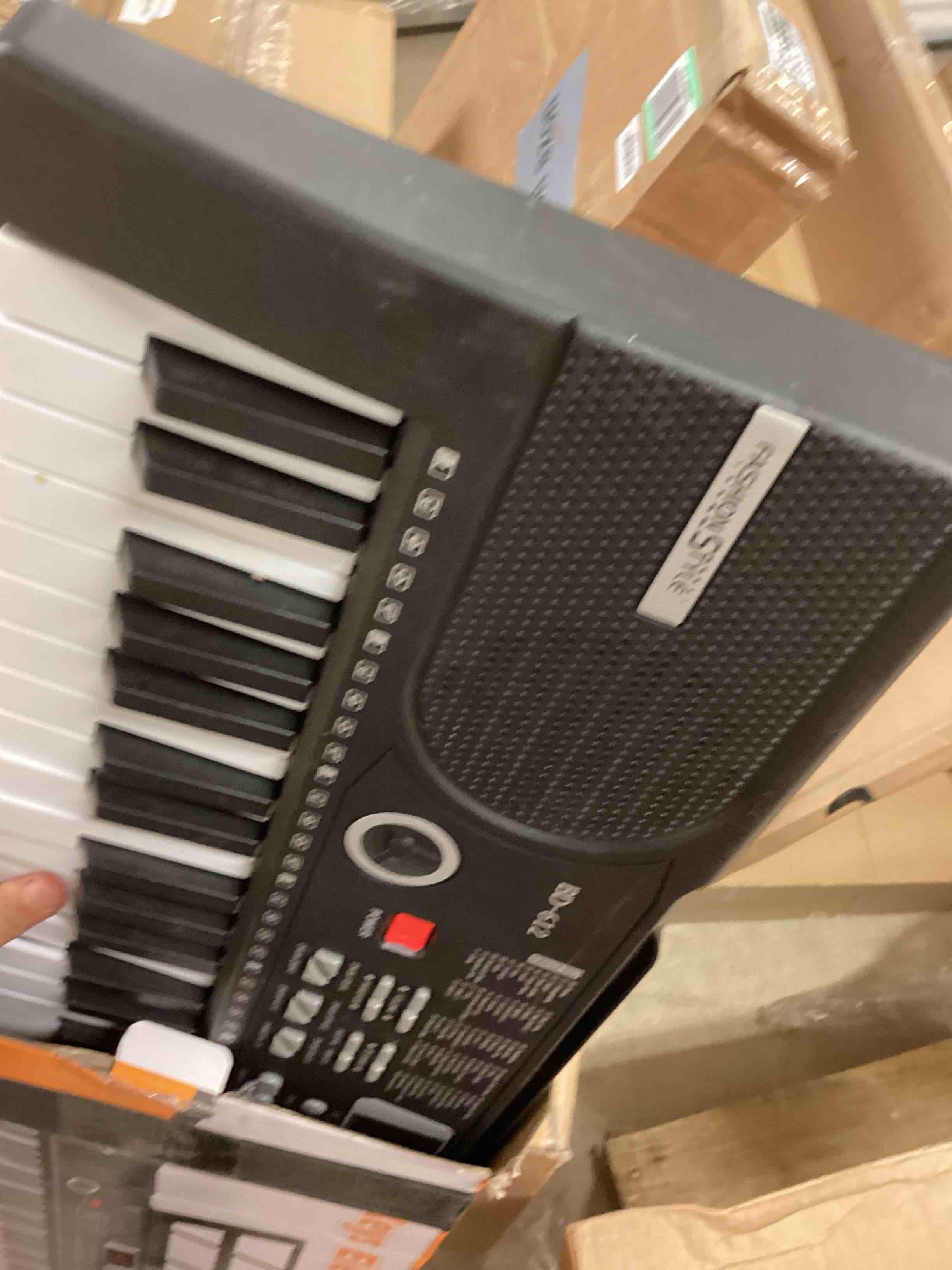 Condition photo showing As Is for 61 keys keyboard piano, Electronic Digital Piano with Built-In Speaker Microphone, Sheet Stand and Power Supply, Portable piano Keyboard Gift Teaching for Beginners Black