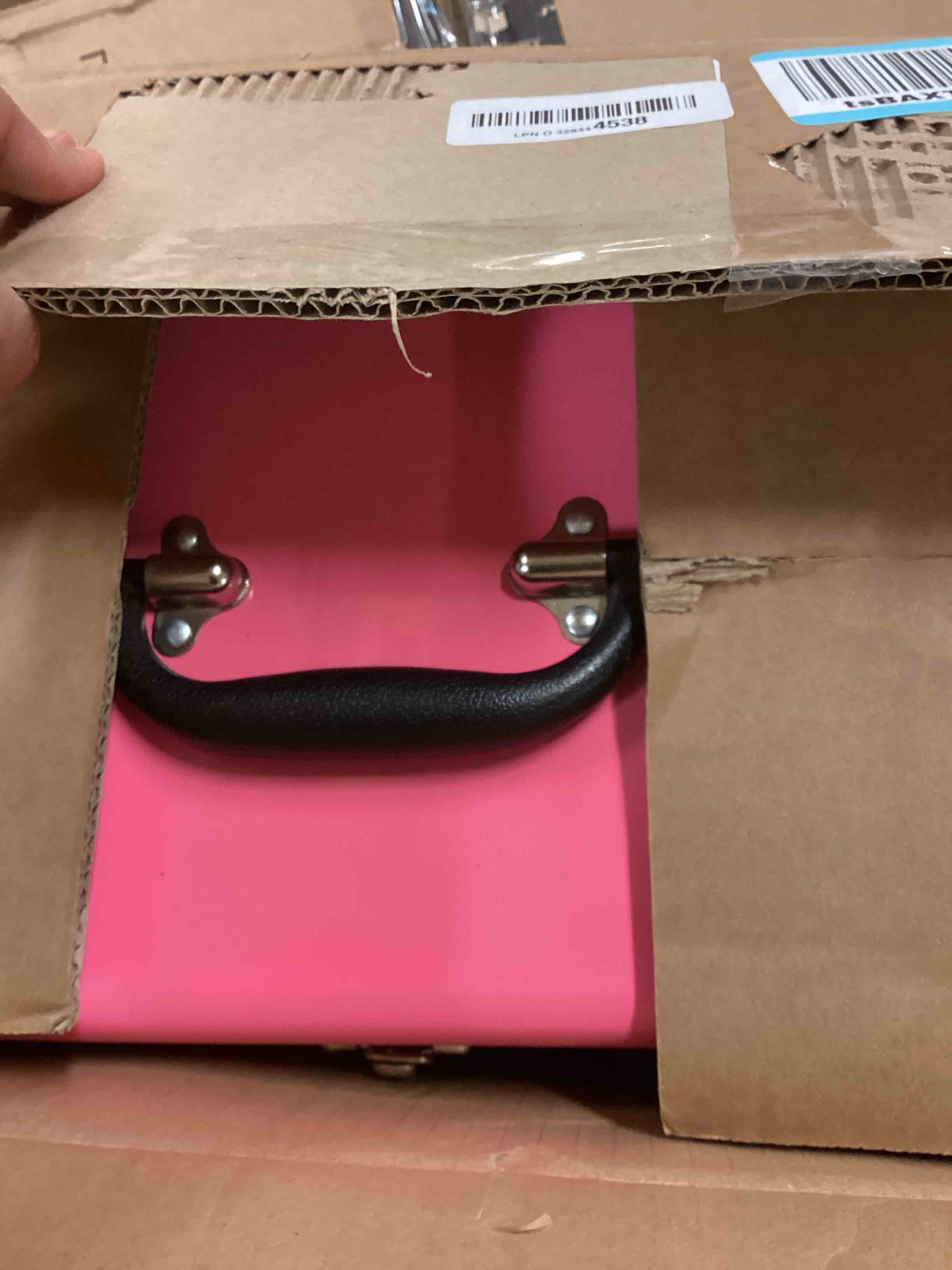 Condition photo showing Good Condition for Apollo Tools 14 Inch Steel Tool Box with Deep Top Compartment and 2 Drawers in Heavy-Duty Steel With Ball Bearing Opening and Powder Coated Finish - Pink Ribbon - Pink - DT5010P Pink 14 inch