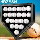 21 Baseball Display Case Wall Mount - UV Protection Lockable Shadow Box with Clear Acrylic Door | Wood Showcase Cabinet for Collectible Balls (Black) 21 Baseball Black