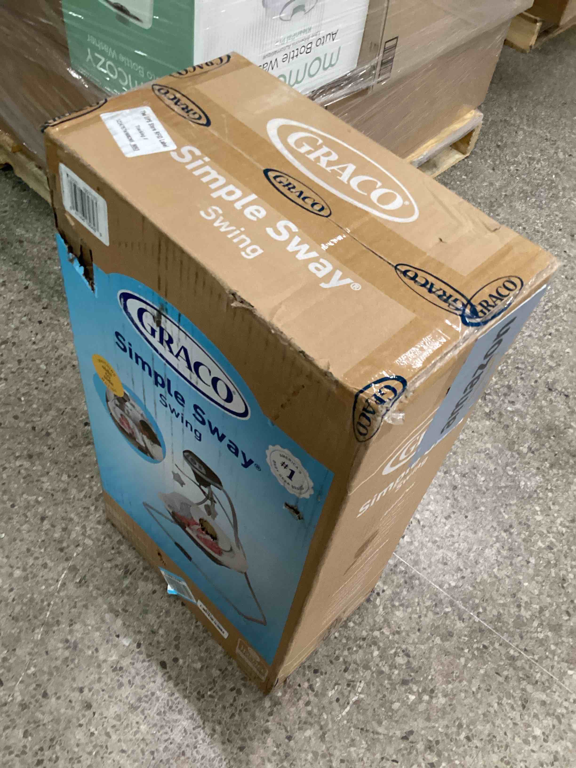 Condition photo showing New/Like New for Graco Simple Sway Baby Swing, Side?to?Side Sway, Infant Swing with 6 Speeds, Vibration, Abbington Swing Abbington