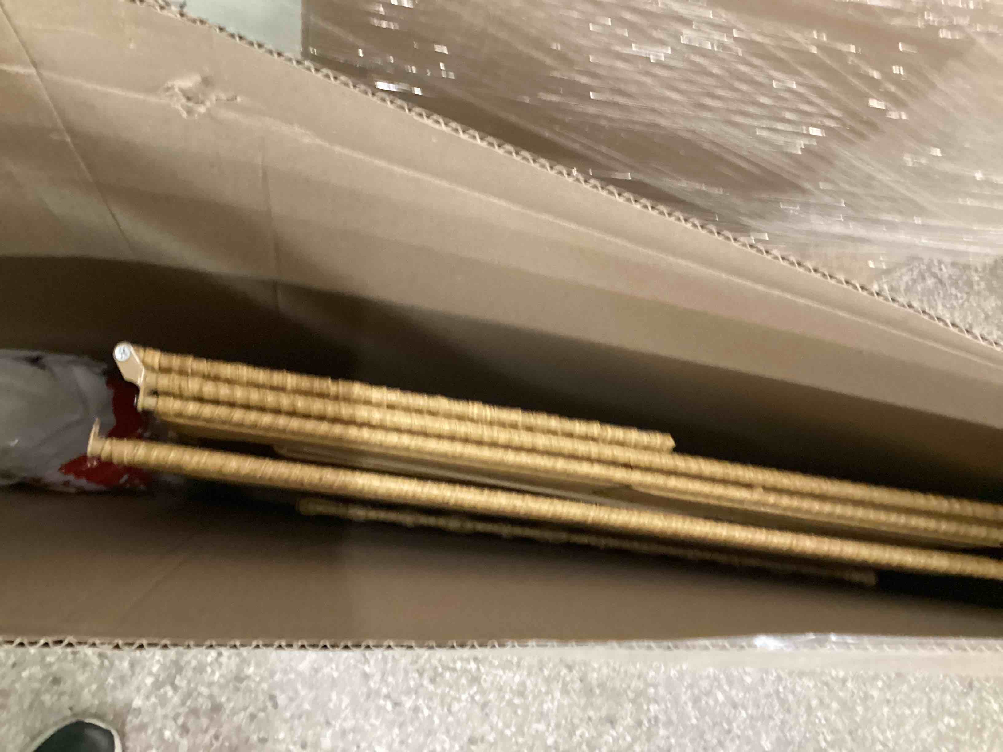 Condition photo showing Good Condition for WOWLIVE Laundry Hamper with Wheels, Handwoven Rolling Laundry Basket with Lid, Clothes Hamper with Divided Removable Liner Bag, 115L Large Capacity Laundry Sorter Laundry Room Organization, Natural 115L(22 x 13 x 26.4 Inches) Natural