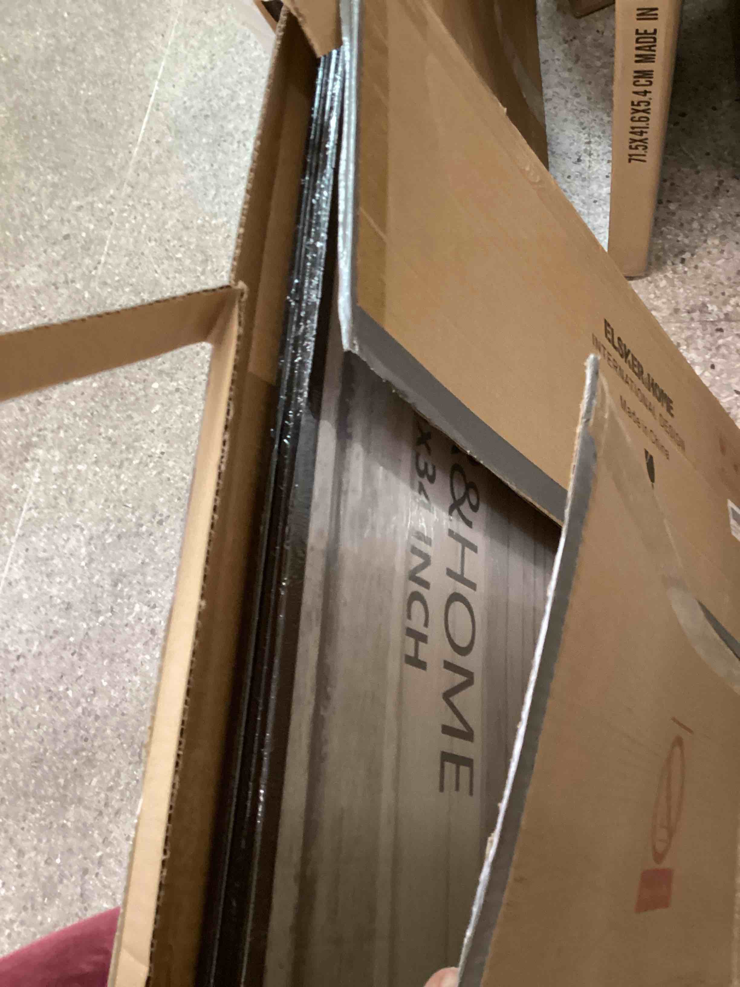 Condition photo showing Good Condition for ELSKER&HOME 22.375 x 34 Poster Frame 3 Pack, Black Picture Frame for Horizontal or Vertical Wall Mounting, Sturdy and Scratch-proof Black 22.375 x 34