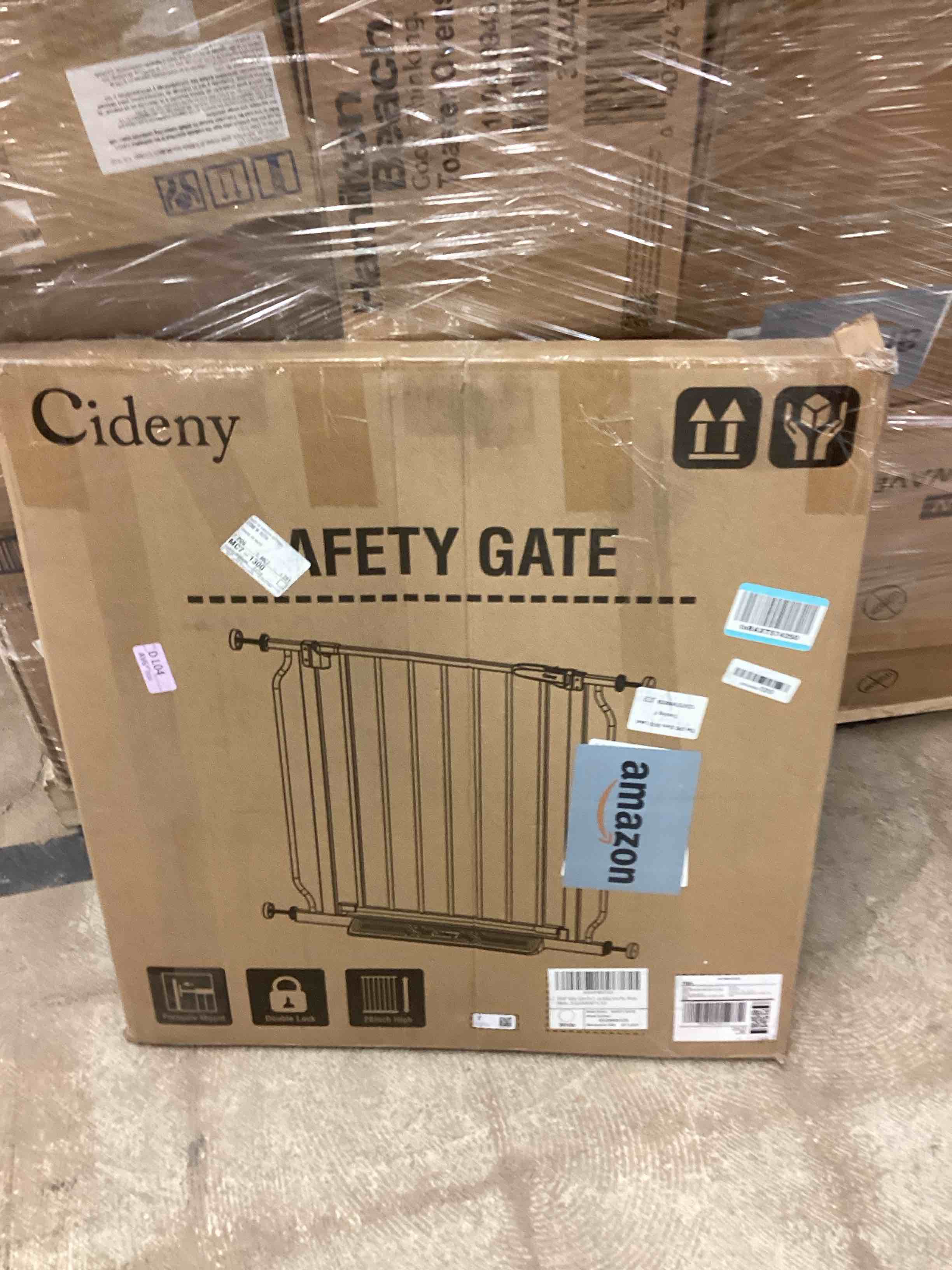 Condition photo showing New/Like New for Baby Gate No Drilling, 29"-40" Auto Close Dog Gate Indoor for Doorways & Stairs, Pressure Mounted Adjustable Pet Gate, Easy Walk Through Child Gate for Children & Pets Stroller Friendly, White