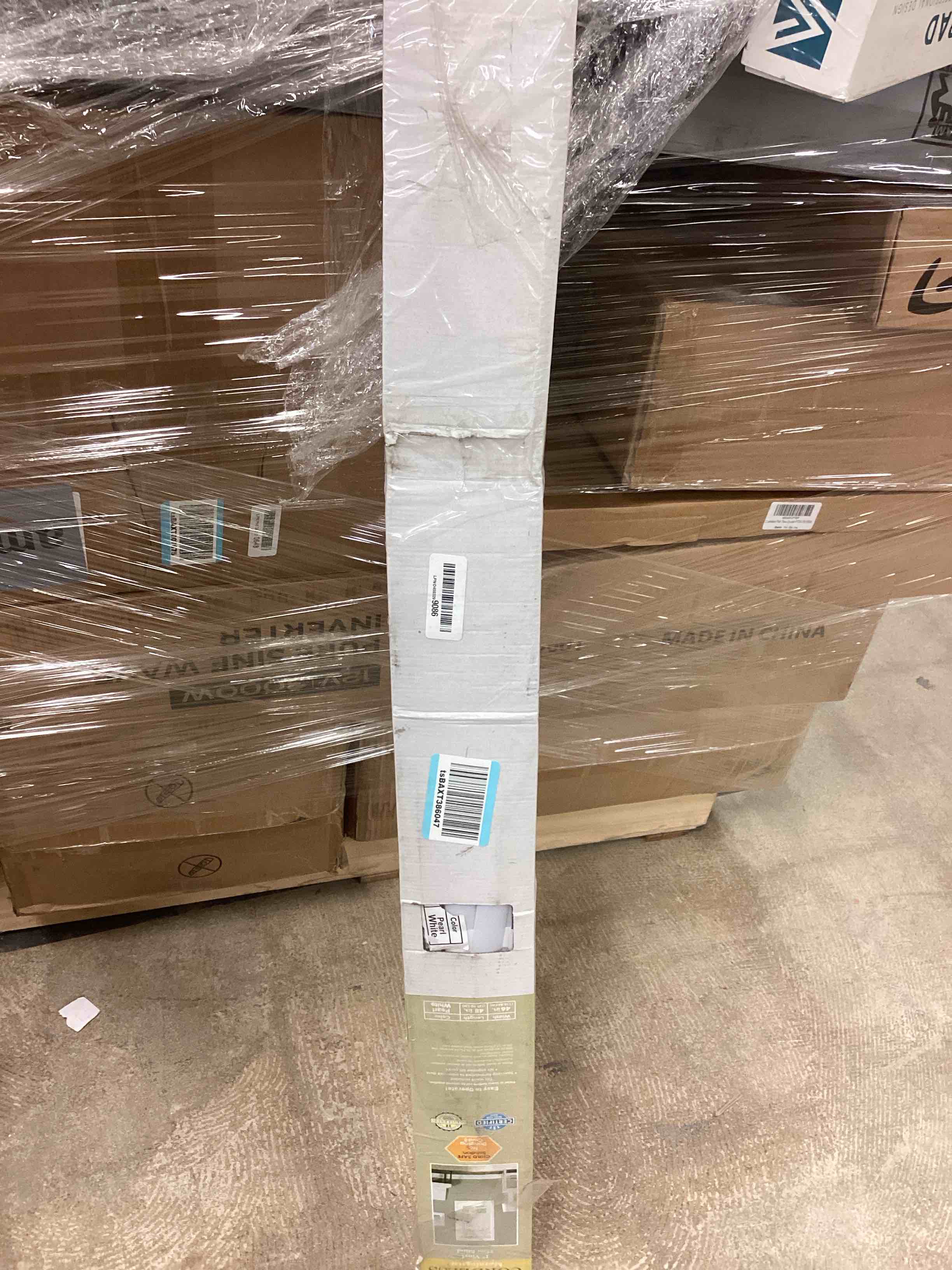 Condition photo showing Good Condition for Cordless Light Filtering Mini Blind - 45 Inch Width, 48 Inch Length, 1" Slat Size - Pearl White - Cordless GII Morningstar Horizontal Windows Blinds for Interior by Achim Home Decor 46"W x 48"H Pearl White
