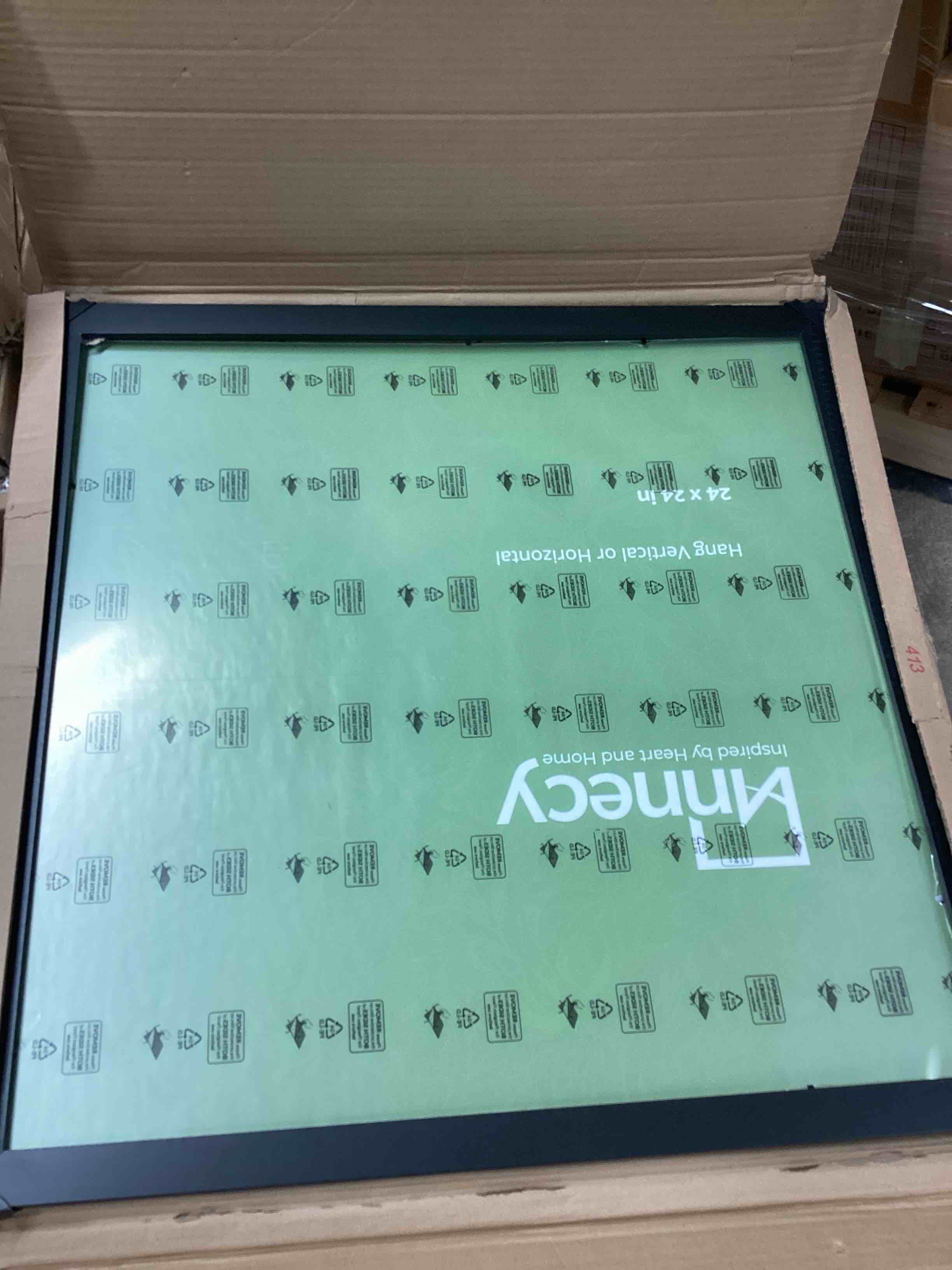 Condition photo showing New/Like New for Annecy 24x24 Picture Frame Black?1 Pack?, 24 x 24 Picture Frame for Wall Decoration, Classic Black Minimalist Style Suitable for Decorating Houses, Offices, Hotels 24x24 Black