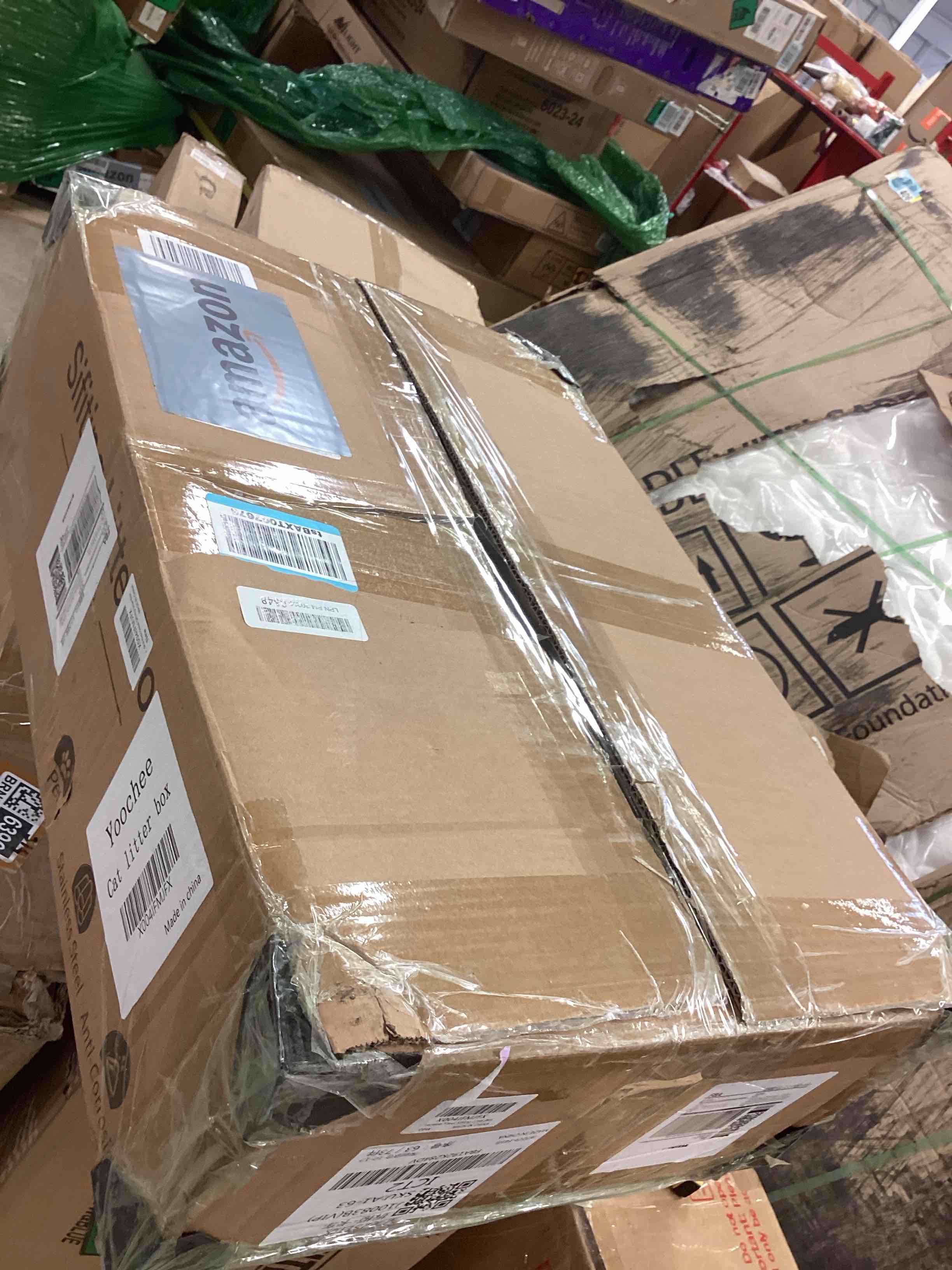 Condition photo showing New/Like New for Stainless Steel Sifting Litter Box with Lid, XL Extra Large Sifting Cat Litter Box for Pine Pellets & Big Cats,Metal Pellet Sifter Litter Pan System for Odor Control,Sifting Box Liners & Scoop XL:23.6''×15.7''×10''