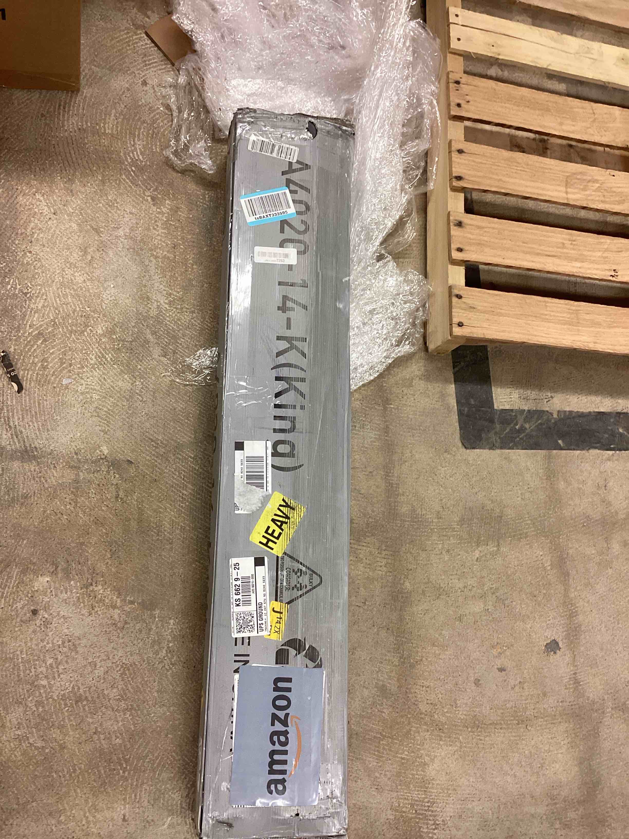 Condition photo showing New/Like New for Hafenpo 14 Inch King Bed Frame - Sturdy Metal Platform King Size, No Box Spring Needed, Heavy Duty, Easy Assembly, Strong Bearing Capacity, Under Bed Storage, Black King 14 Inch