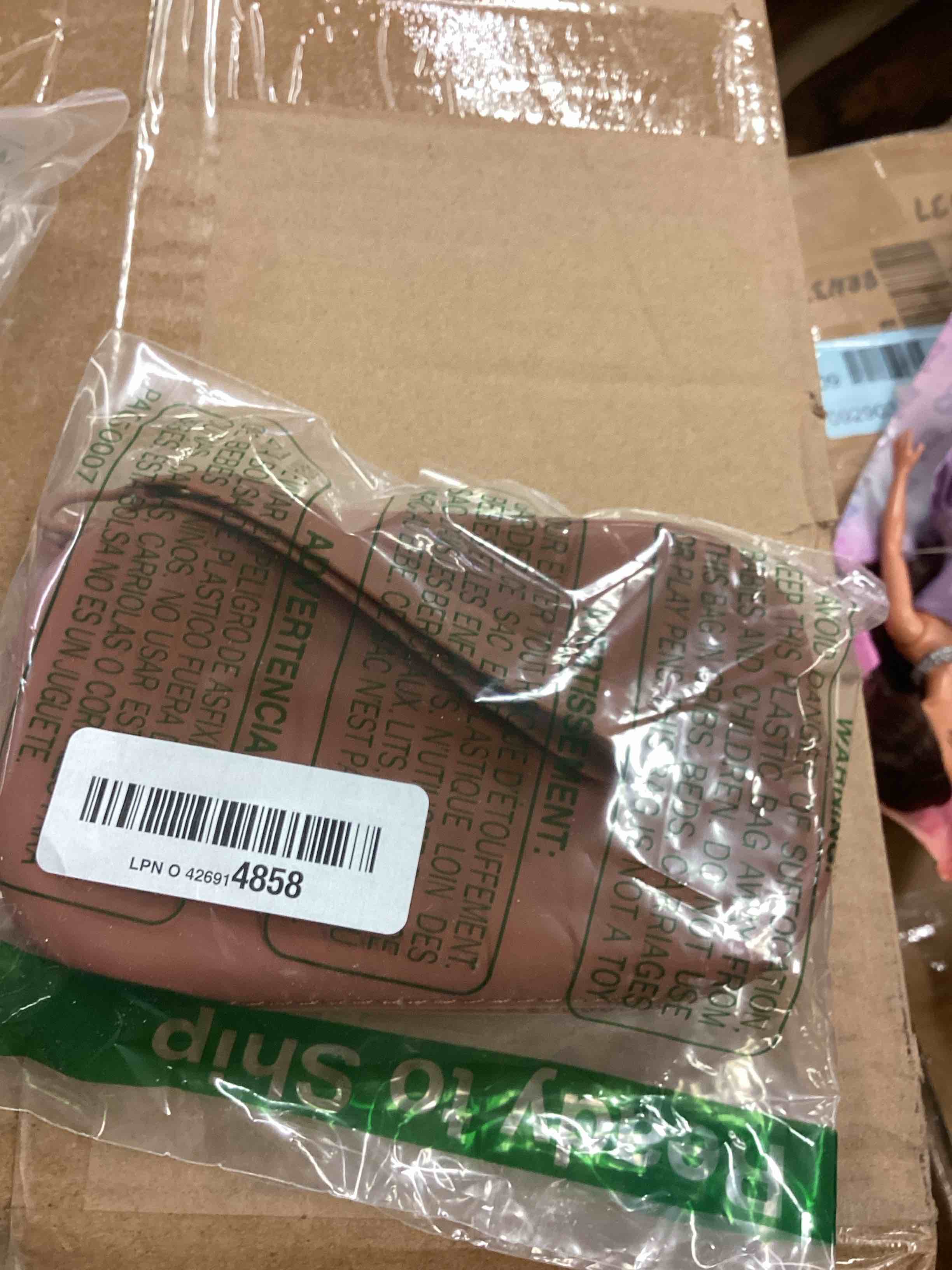 Condition photo showing New/Like New for Small Silicone Multifunctional Essential Bag Portable Travel Makeup Bag for Women Men Cards Cash Bag Zipper Pouch (Brown)