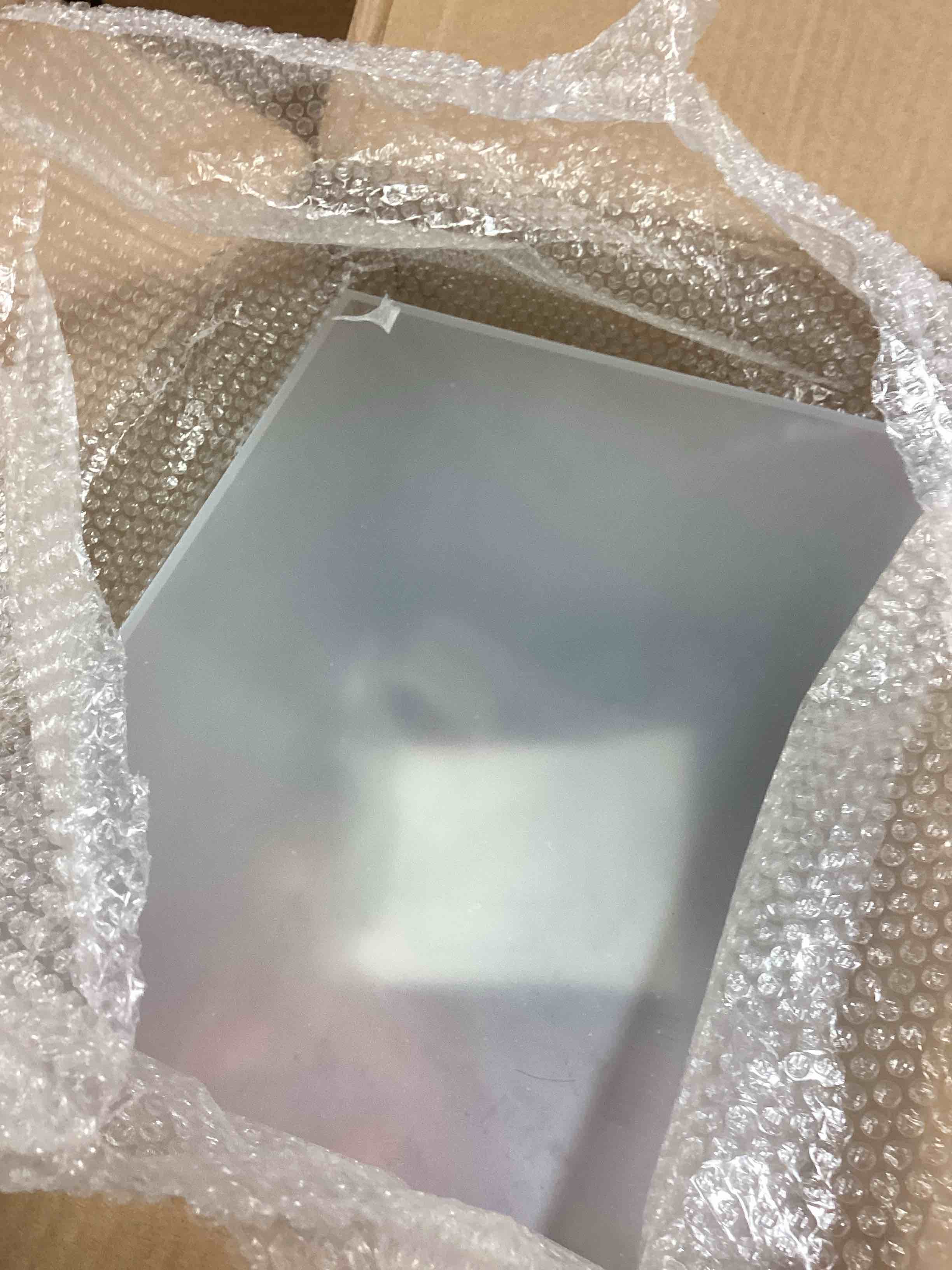 Condition photo showing New/Like New for Happyseason Football Helmet Display Case, One-Piece Acrylic, Solid Wood Base, Full Size Helmet Display Case, Sports Collectible Memorabilia, No Assembly Required (Cherry Brown, Full Size)