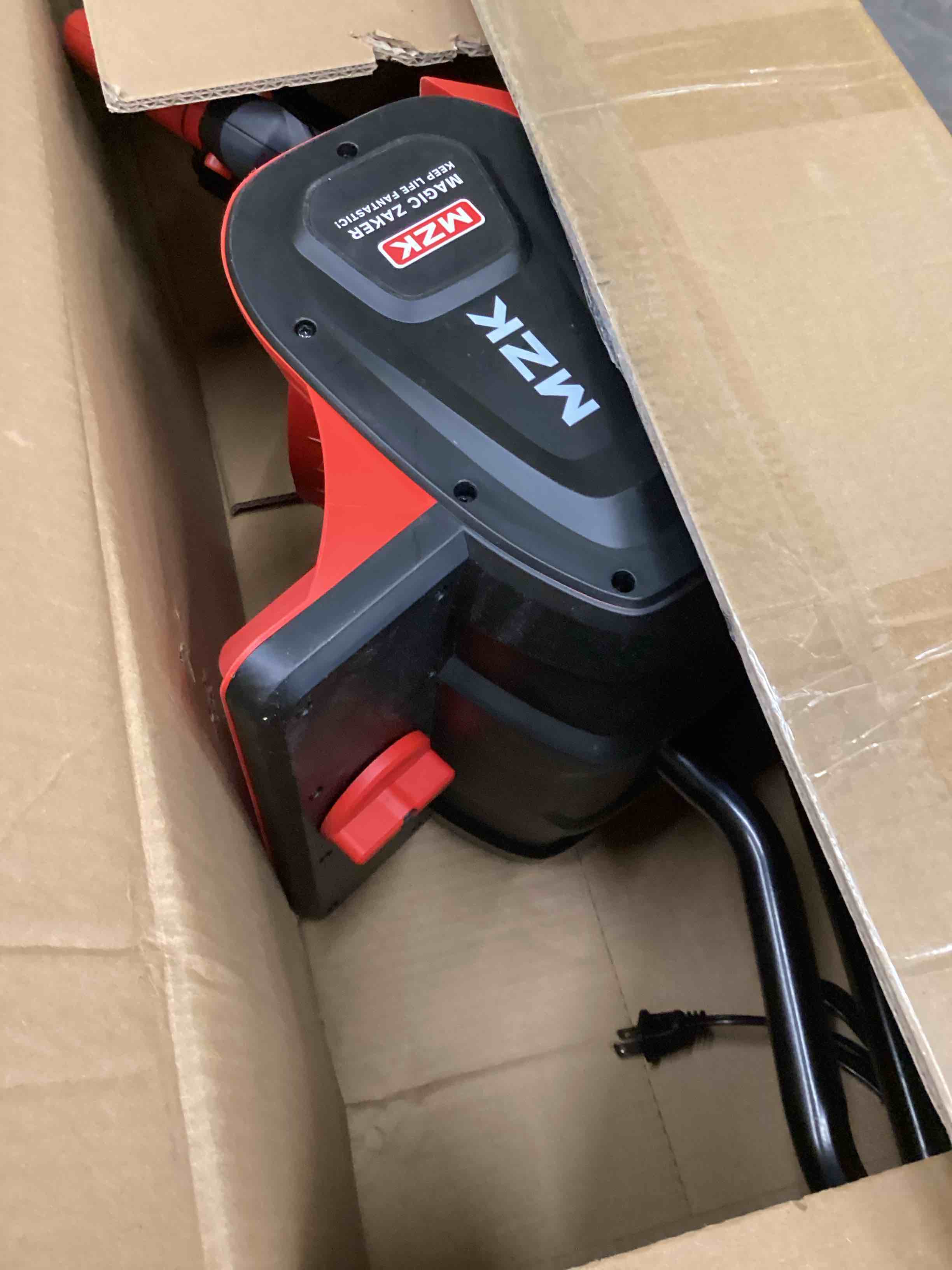 Condition photo showing Good Condition for MZK Cordless Snow Shovel, 20V 13-Inch Battery Powered Snow Thrower, Battery Snow Blower with Directional Plate & Adjustable Front Handle(4.0Ah Li-ion Battery & Fast Charger Included)