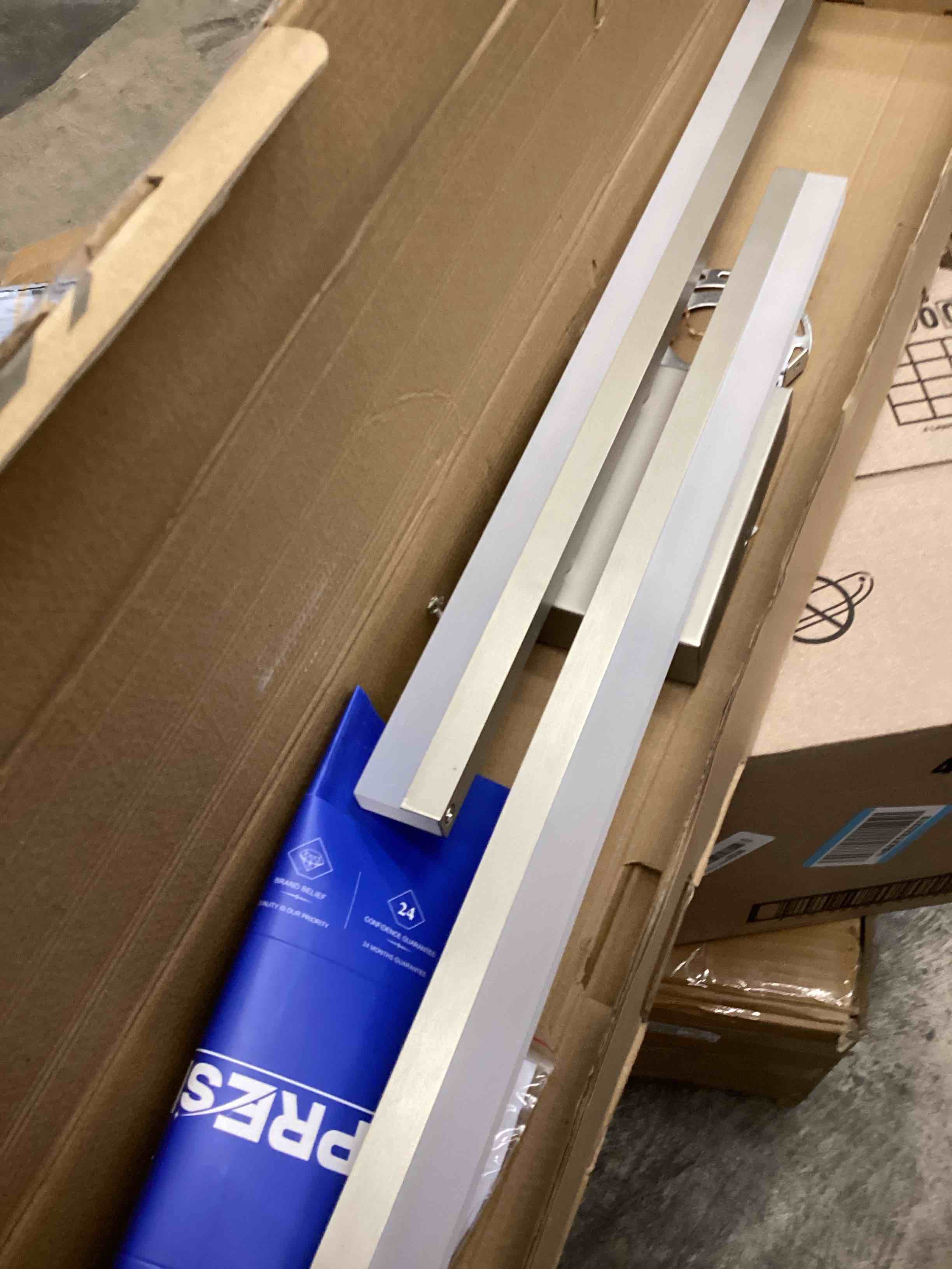 Condition photo showing As Is for PRESDE 32inch LED Vanity Light Brushed Nickel Bathroom Light Fixtures Over Mirror Modern Bath Wall Lighting Bar Nickel-Non Dimmable 32inch