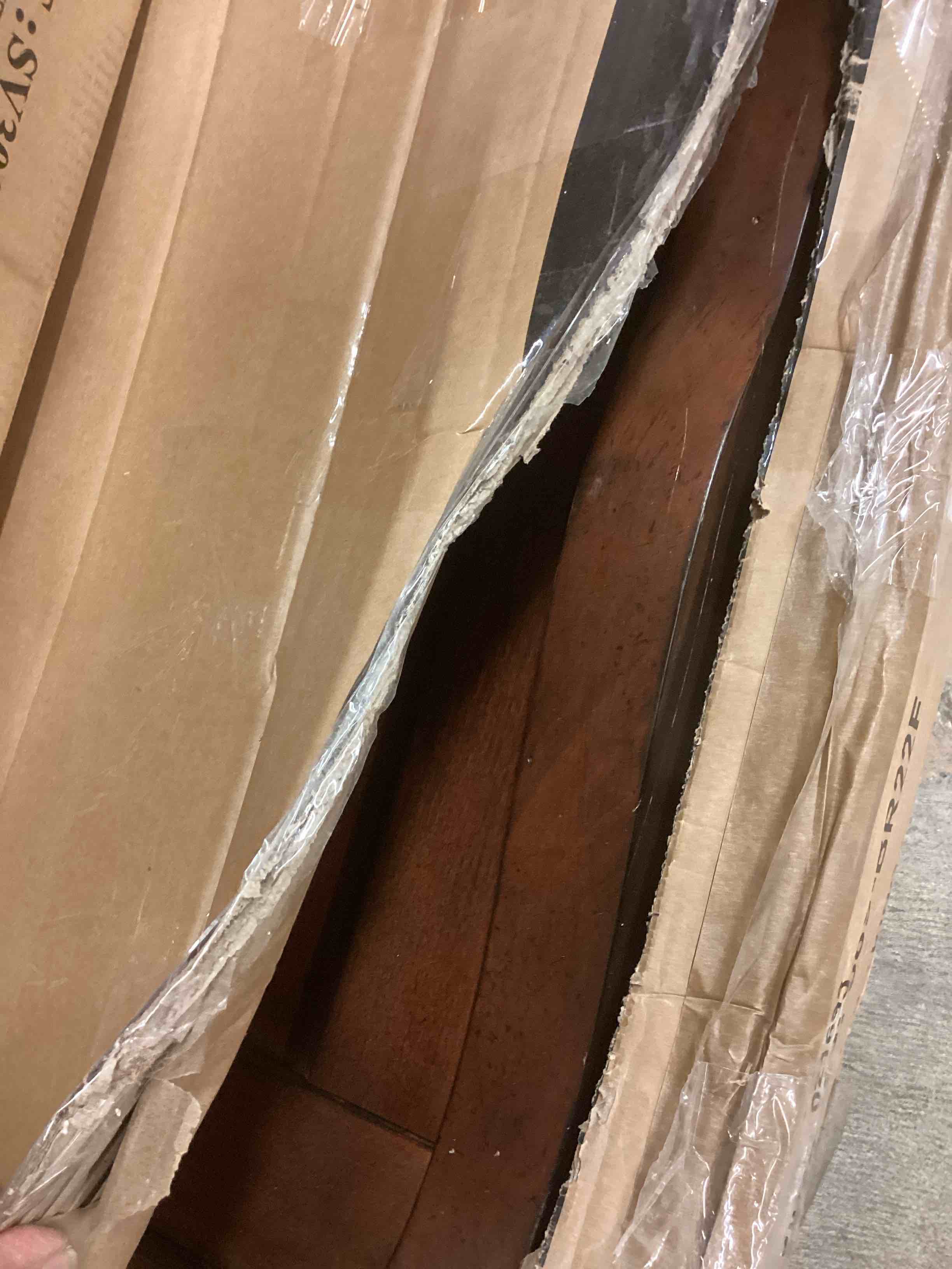 Condition photo showing Good Condition for  Liberty Furniture Rustic king bed Sleigh Footboard And Slats (incomplete one box only)