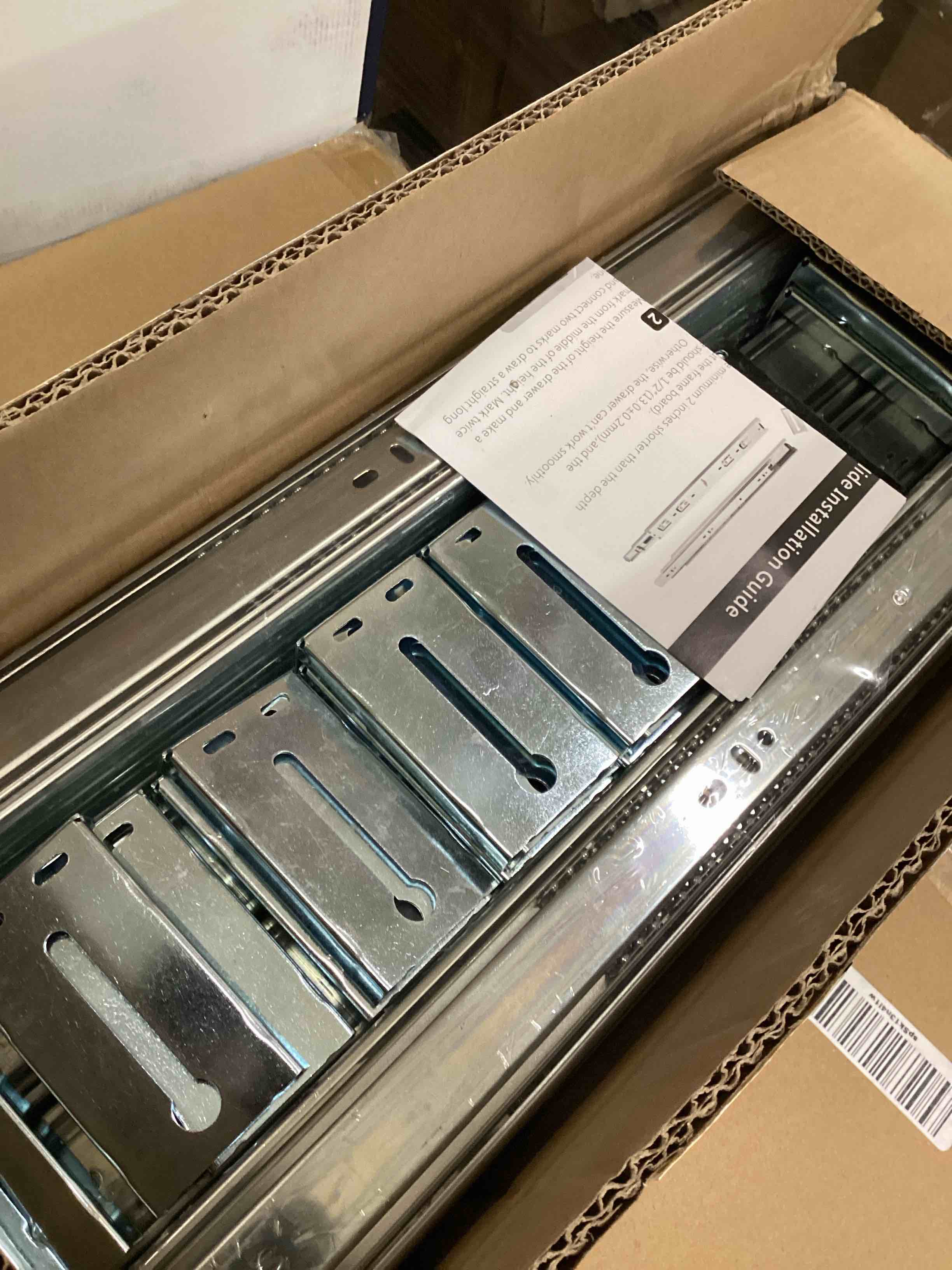 Condition photo showing New/Like New for Hitess 10 Pairs of 20 Inch Full Extension Ball Bearing Side Mount Cabinet Drawer Slides,85 LB Load Capacity with Rear Mounting Brackets 10 20 Inch