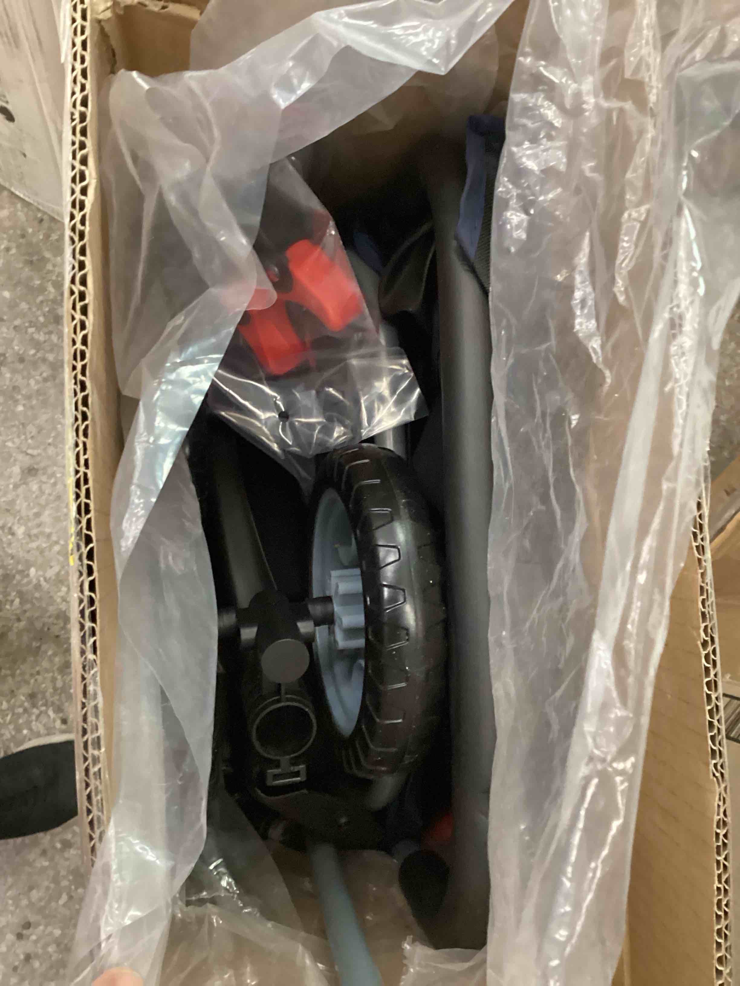 Condition photo showing New/Like New for DUMOS 4 Wheels Pet Stroller for Small Dogs and Cats – Foldable Dog Stroller with Mesh Windows, Storage Basket & Cup Holder, Lightweight & Durable Pet Carrier for Travel, Outdoor Use – Black