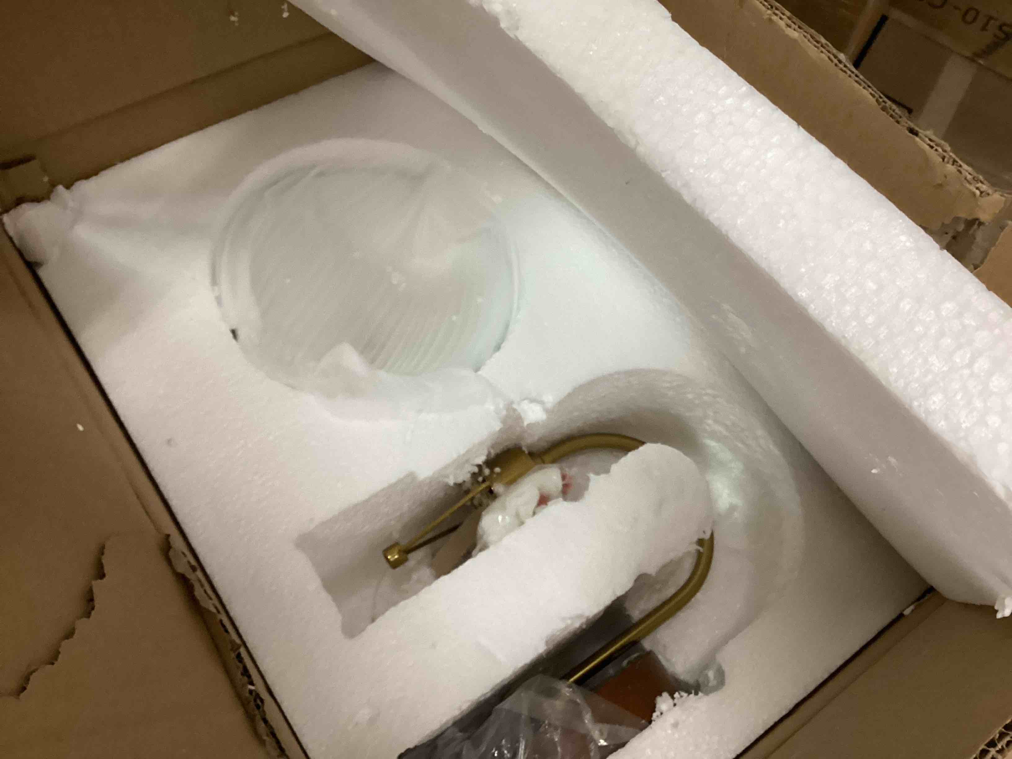 Condition photo showing Good Condition for Vintage Aged Brass Ceramic Wall Sconce, 10.5" Wall Mounted Light of White Pleated Shade & Wooden Backplate, Bedside Light for Bedroom, Living Room, Hallway, Kitchen