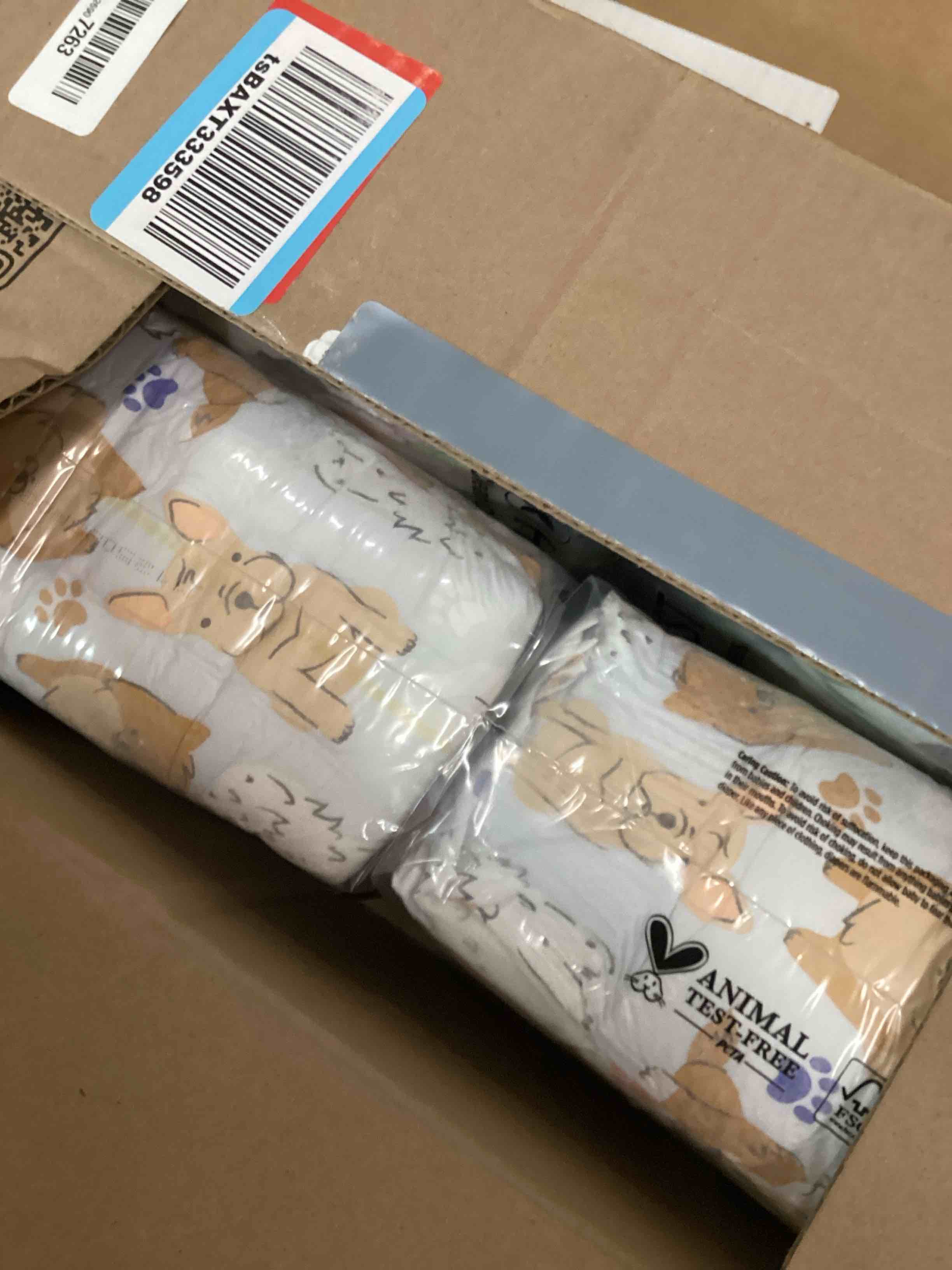 Condition photo showing New/Like New for The Honest Company Comfort Dry Disposable Diapers for Sensitive Skin, Hypoallergenic, Fragrance-Free, So Delish + It's a Pawty, Super Club Box, Size 6 (35 lbs), 68 Count Size 6 (68 Count) So Delish + It's a Pawty