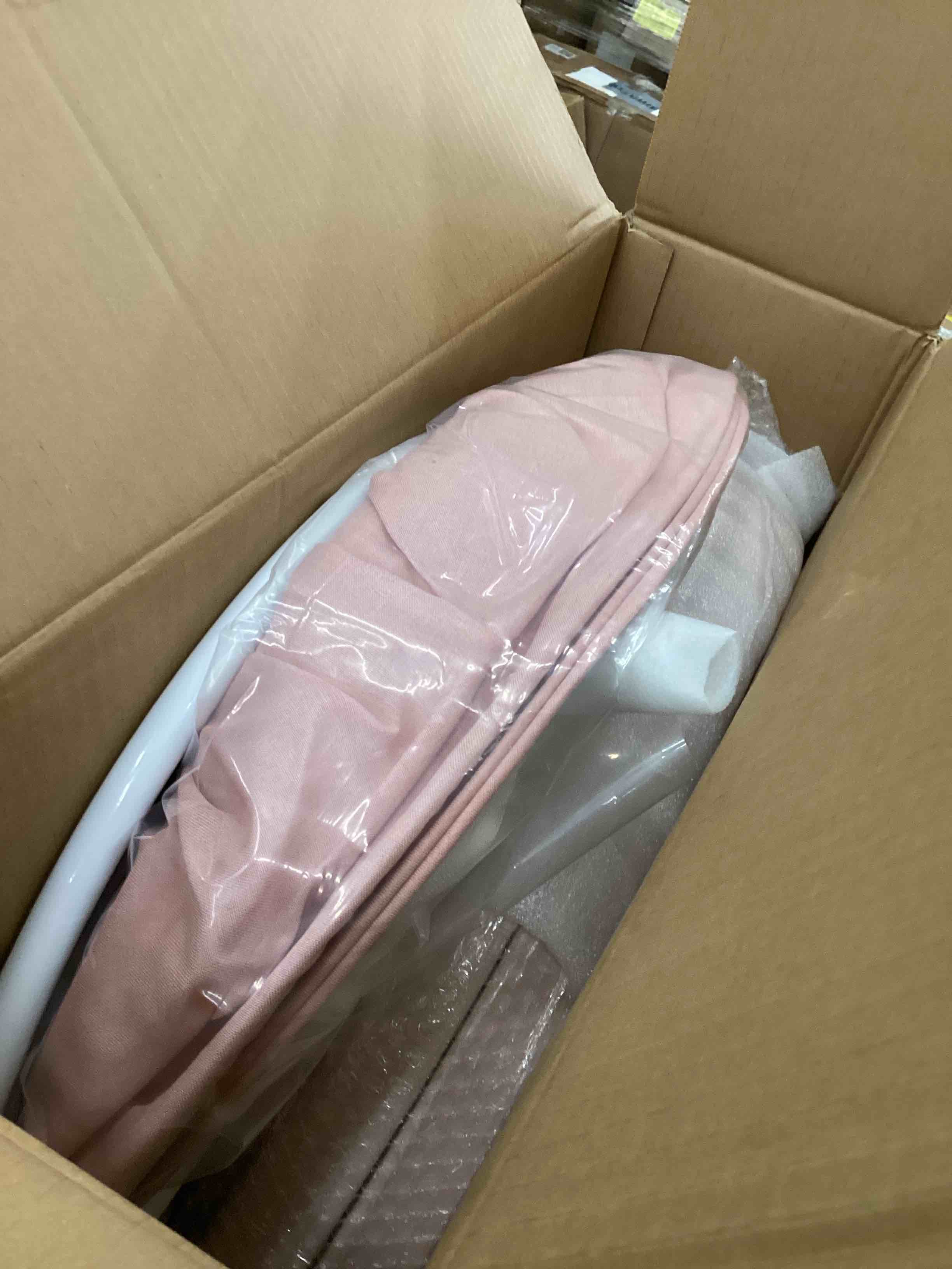 Condition photo showing New/Like New for Baby Swing for Infants, Portable Electric Baby Swings with Bluetooth, 5 Swing Speed, 10 Lullabies, 5-Point Harness, Remote Control & Touch Panel - Infant Swing for Indoor & Outdoor Use, Pink